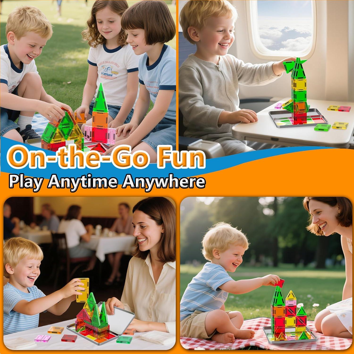 Mini Azulejos Magnéticos SKTMYY 78PCS Juguete de Viaje