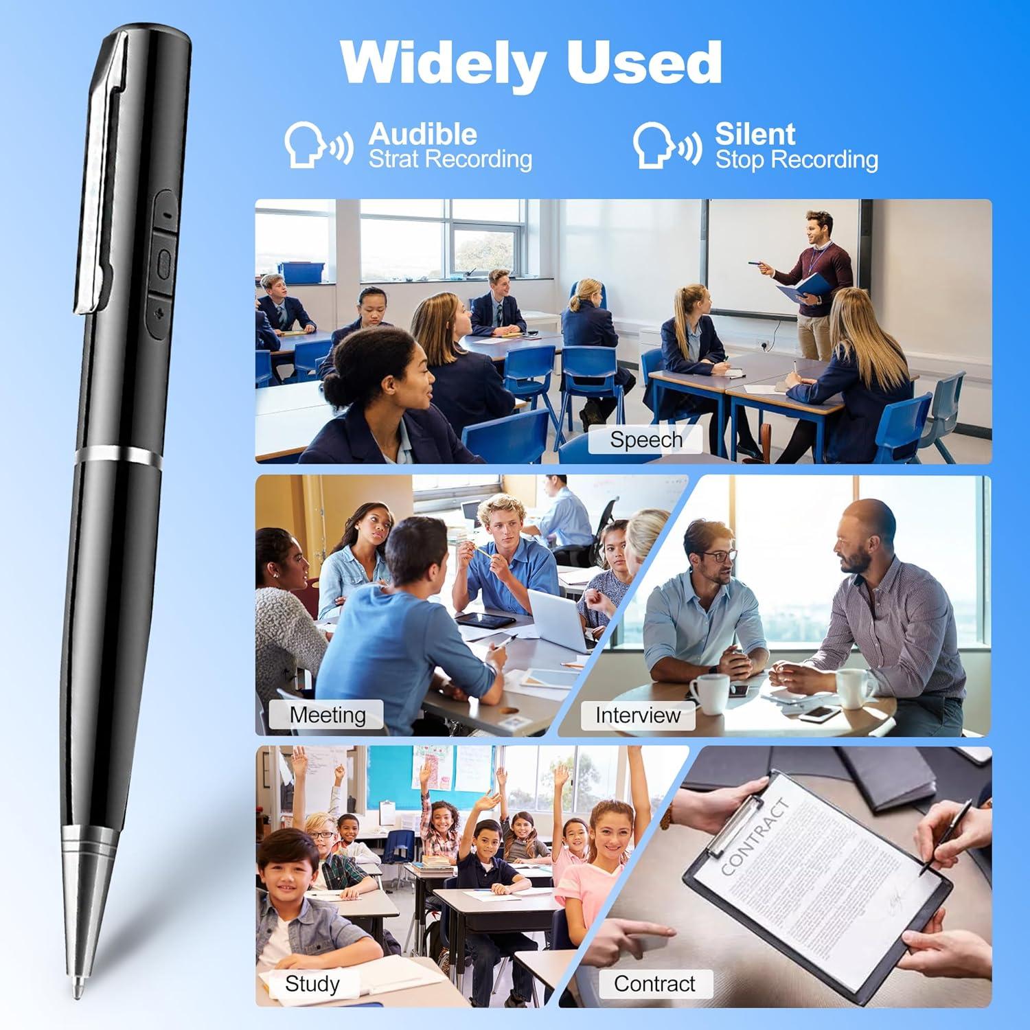 Grabadora de Voz Digital AI Okikayy 64GB con Reducción de Ruido