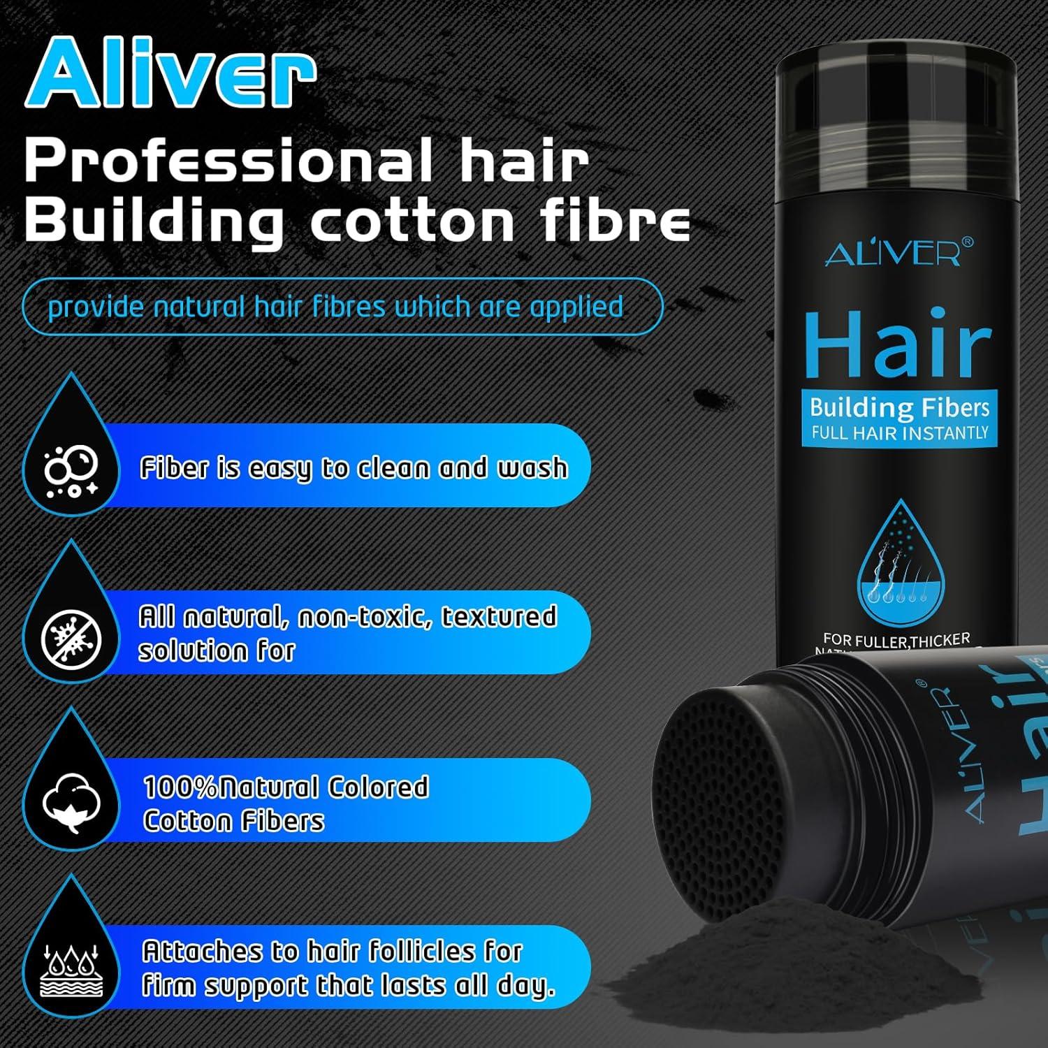 Fibra Capilar Aliver - Negro - 28.35g - Cabello Grueso