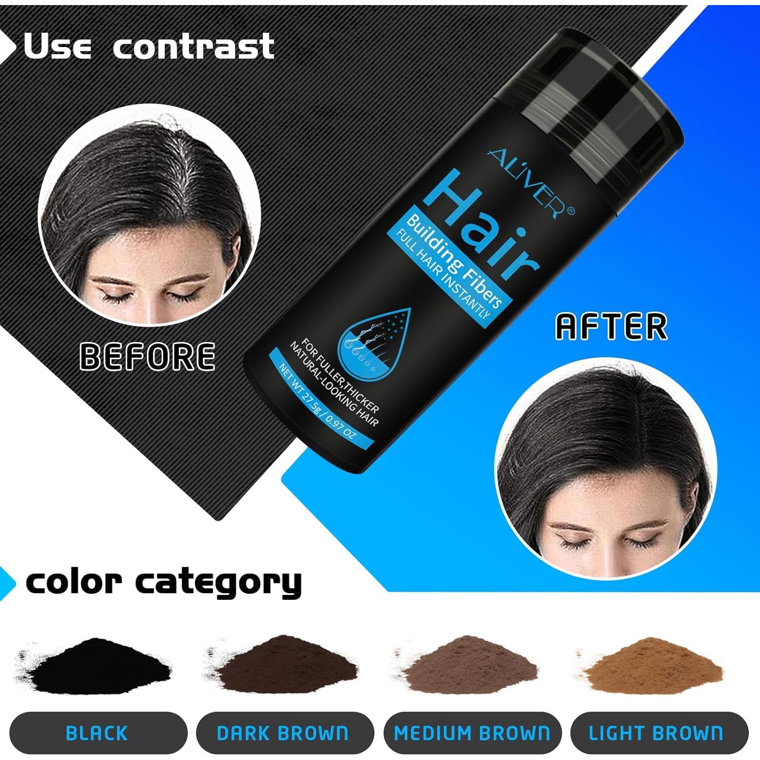 Fibra Capilar Aliver - Negro - 28.35g - Cabello Grueso