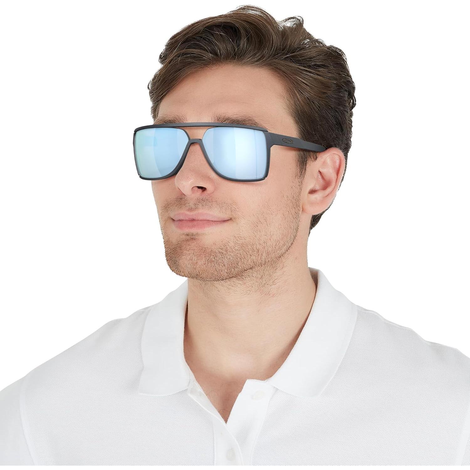 Gafas de sol Oakley OO9147 Castel para hombres - Acero azul