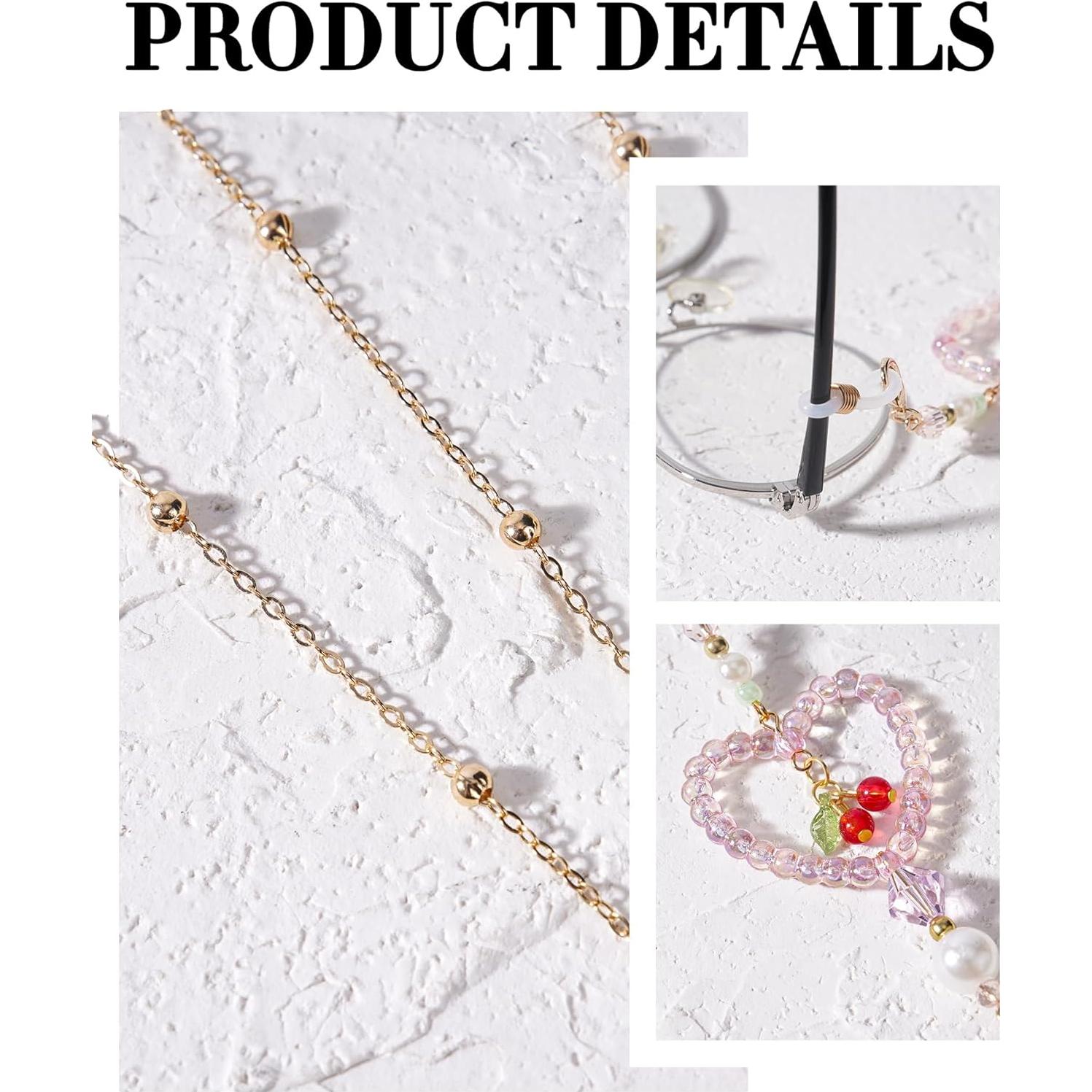 Cadena de Gafas con Perlas Cereza - Soporte Elegante para Mujeres