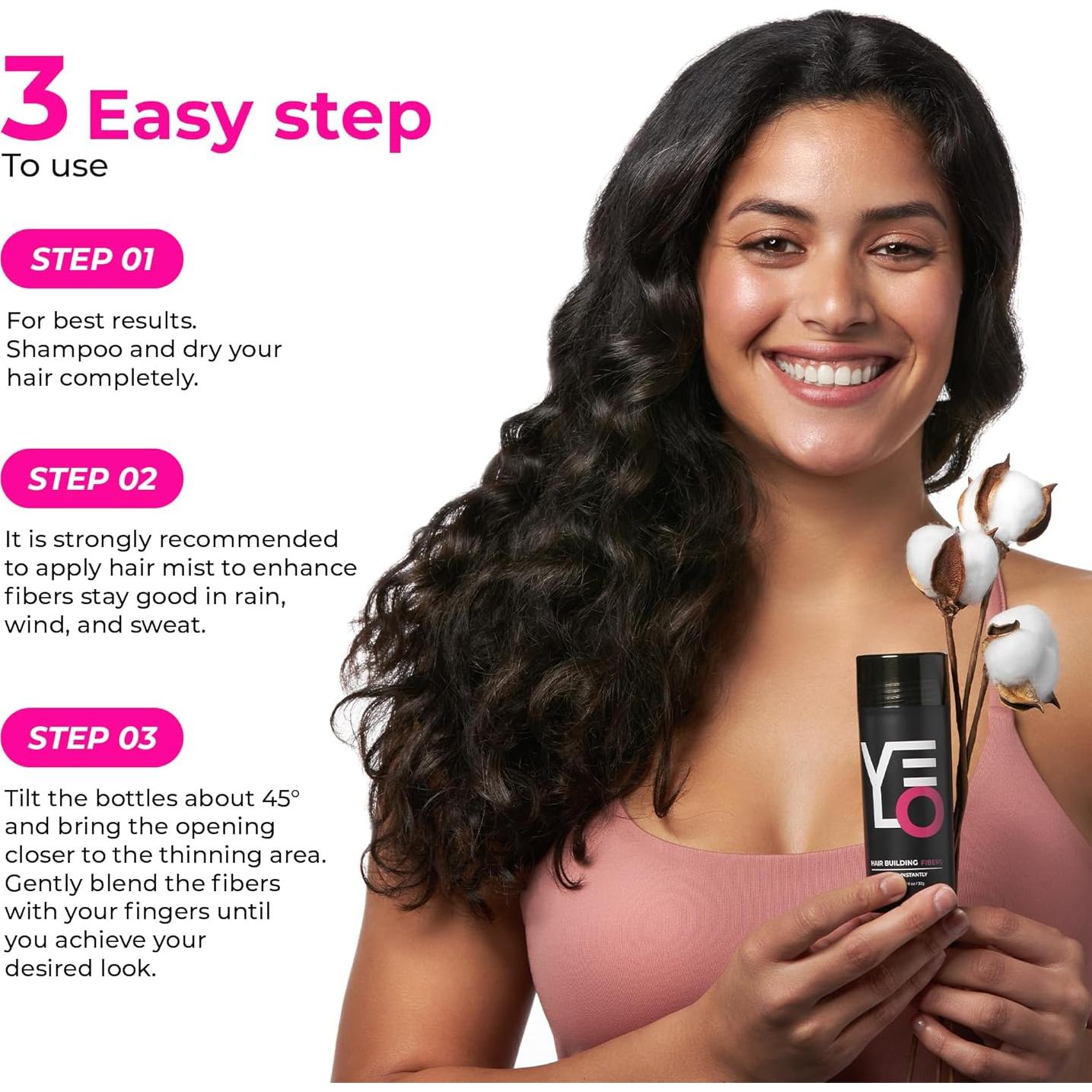 Fibras para Cabello VELO 30g Marrón Oscuro Engrosar