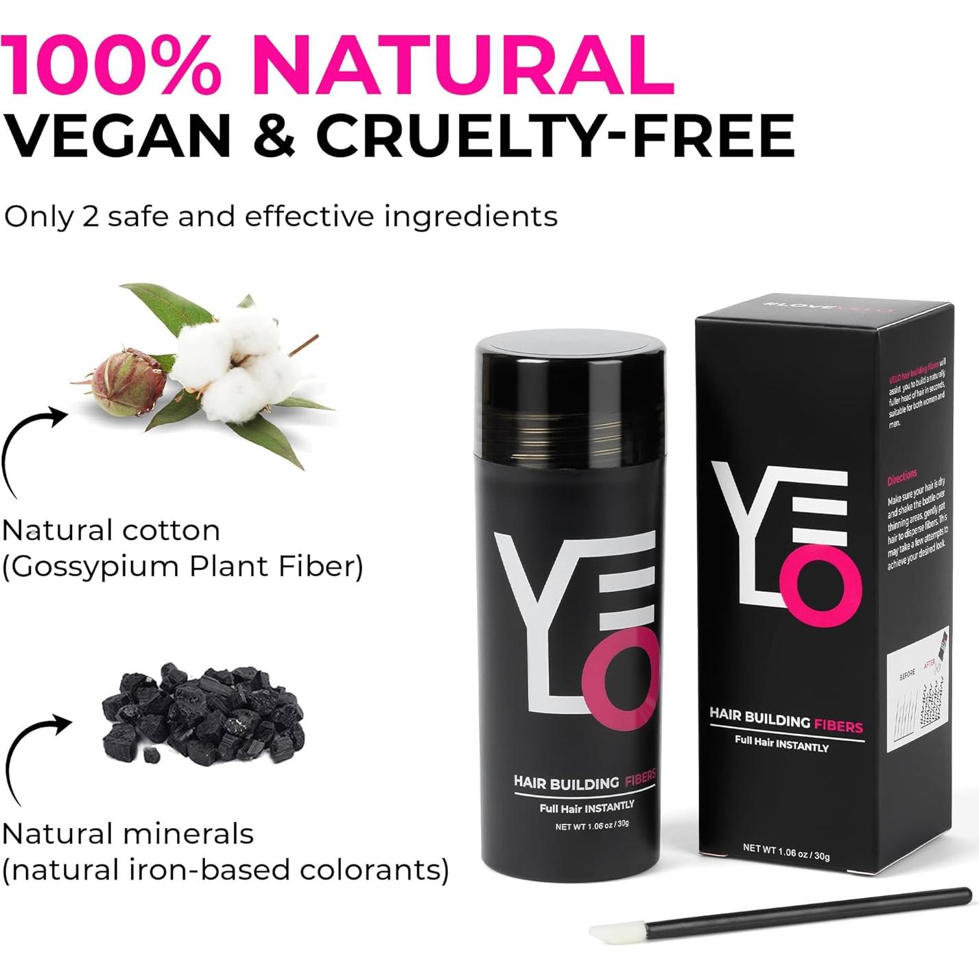 Fibras para Cabello VELO 30g Marrón Oscuro Engrosar