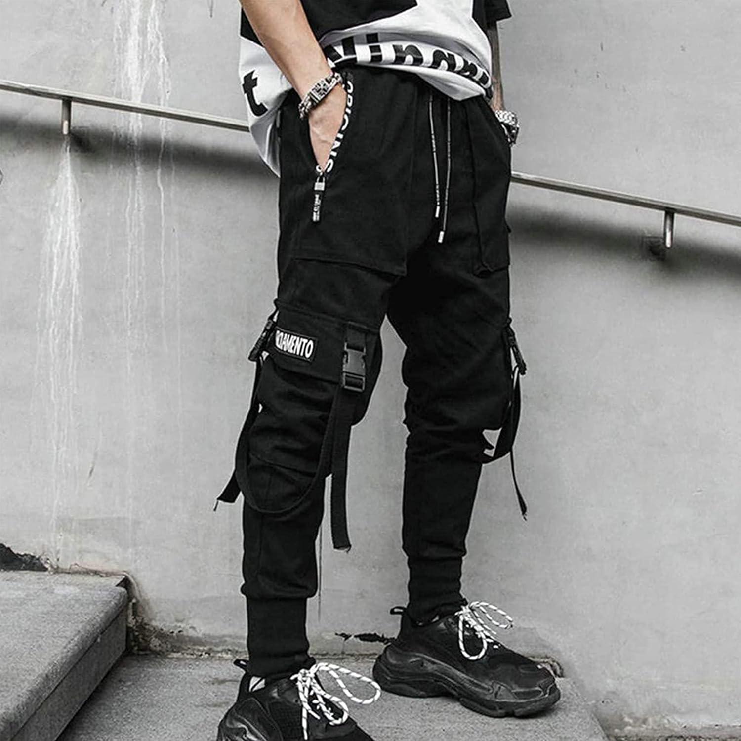 Pantalones Jogger Techwear Hombre XYXIONGMAO Negro X-Pequeño