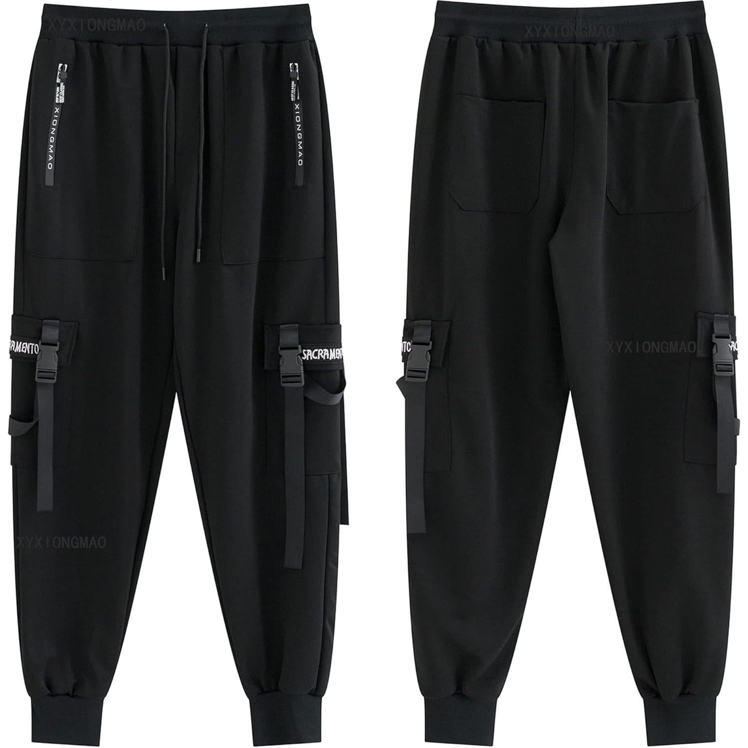 Pantalones Jogger Techwear Hombre XYXIONGMAO Negro X-Pequeño