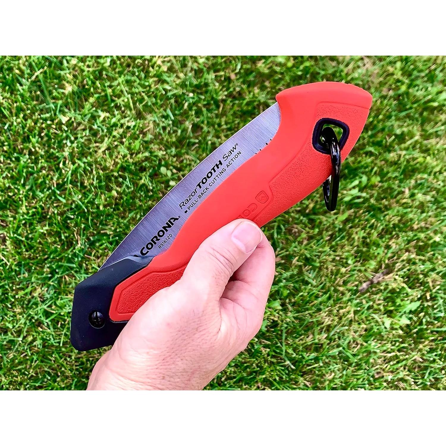 Sierra Plegable Corona RS16120 18 cm Dientes Curvados Roja