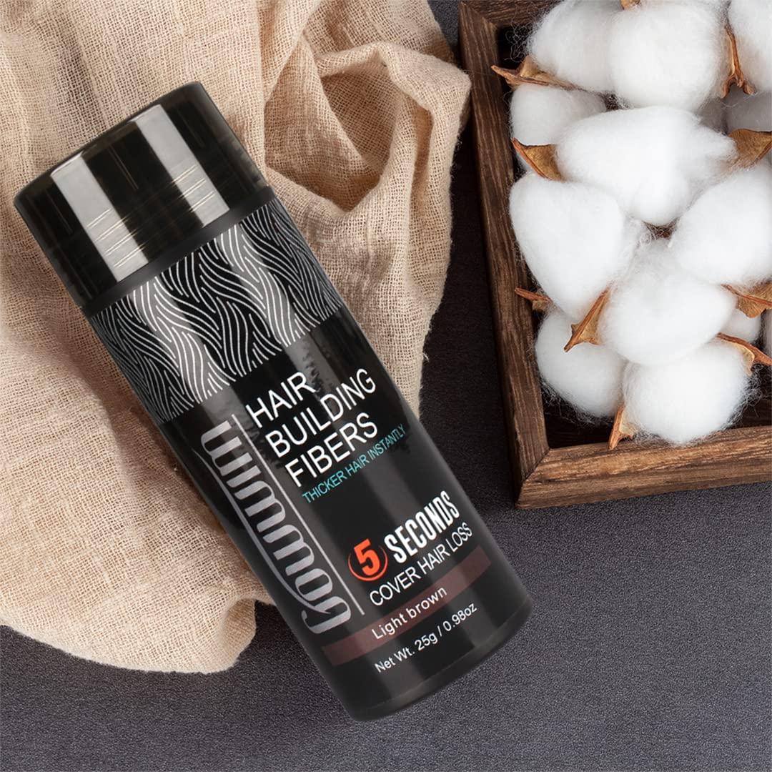 Fibras para Cabello Gowwim 25g - Cubre Puntos Calvos Marrón Medio