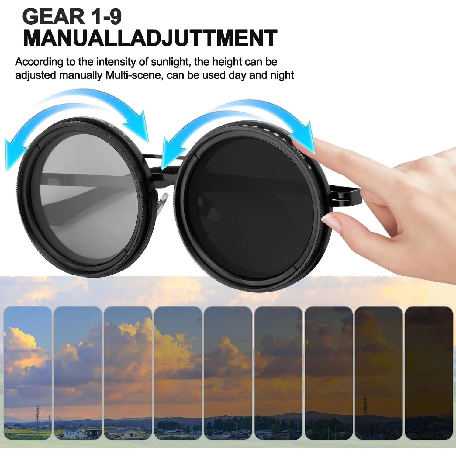 Gafas de Sol Polarizadas Minedmh con Lentes ND Ajustables UV400