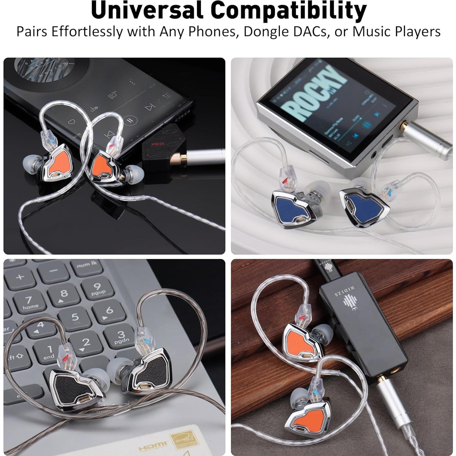 Auriculares In-Ear Hidizs MS2 PRO 10.2mm Híbridos con Cable 3.5mm