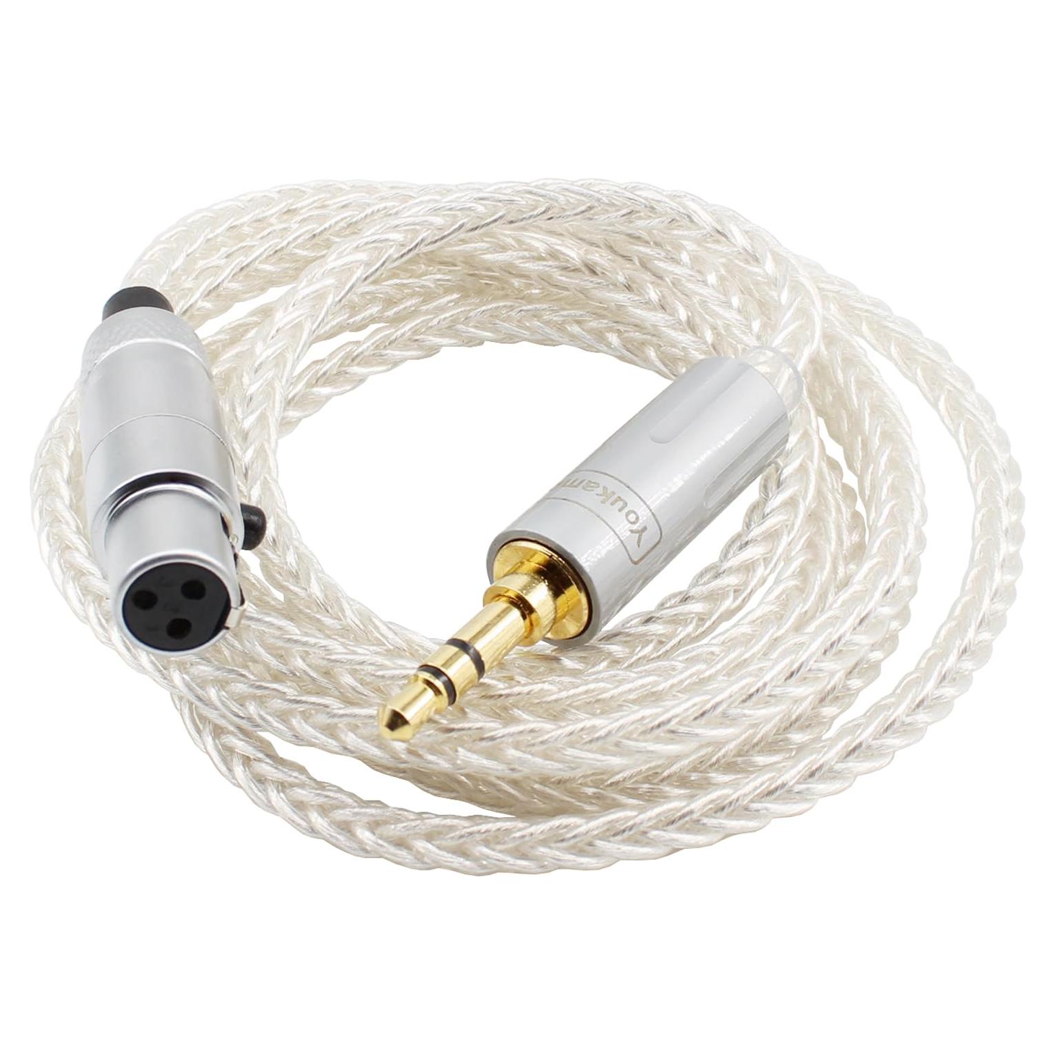 Cable de Reemplazo Trenzado Youkamoo 1.52m 3.5mm para Auriculares AKG