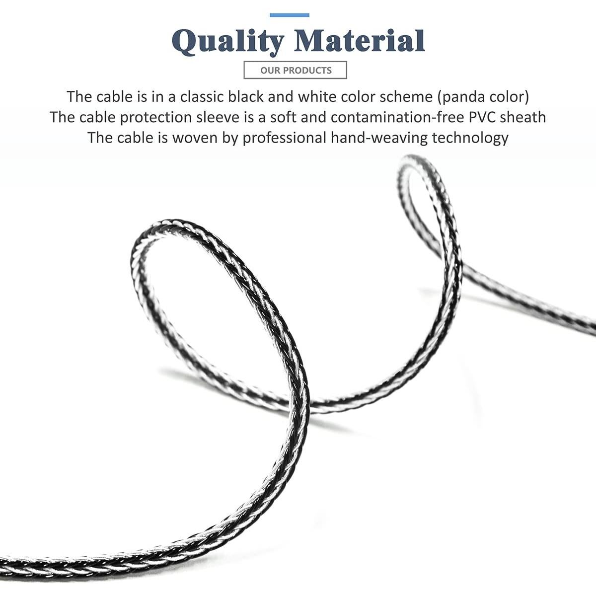 Cable de Reemplazo GUCraftsman 1.2m Cobre Cristalino 7N Plata 3.5mm