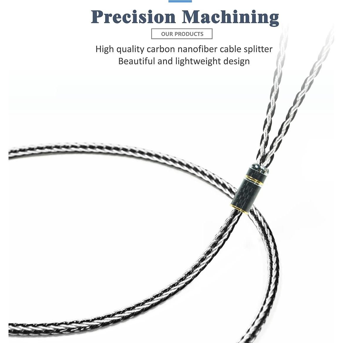 Cable de Reemplazo GUCraftsman 1.2m Cobre Cristalino 7N Plata 3.5mm