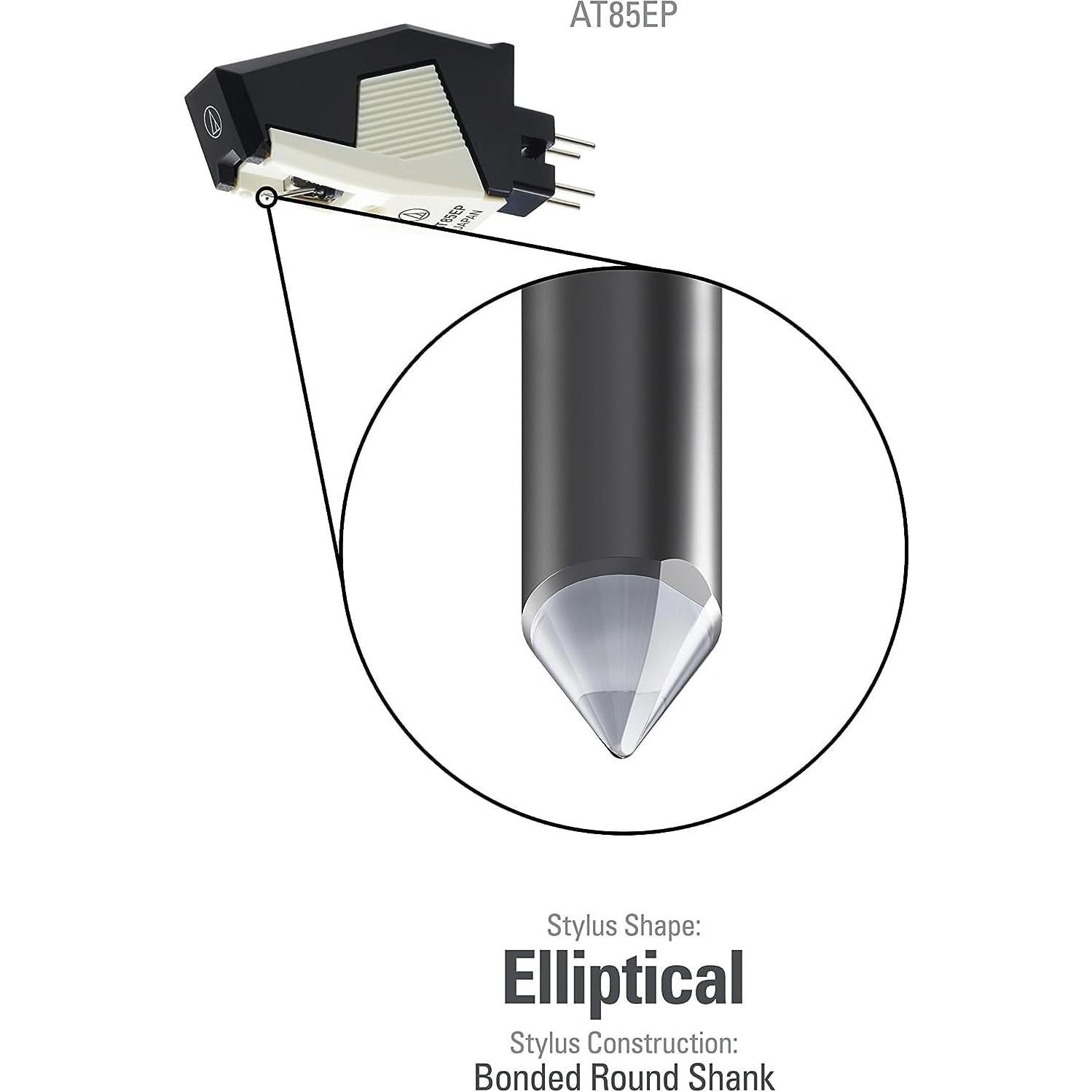 Cartucho de Tocadiscos Audio-Technica AT85EP P-Mount Elíptico
