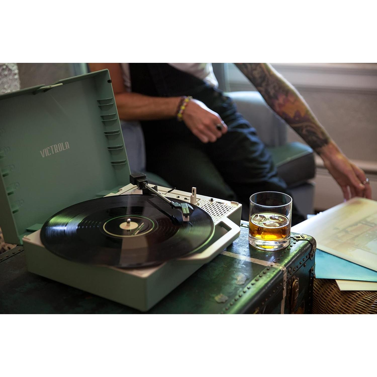 Tocadiscos Bluetooth Victrola Re-Spin 3 Velocidades Verde