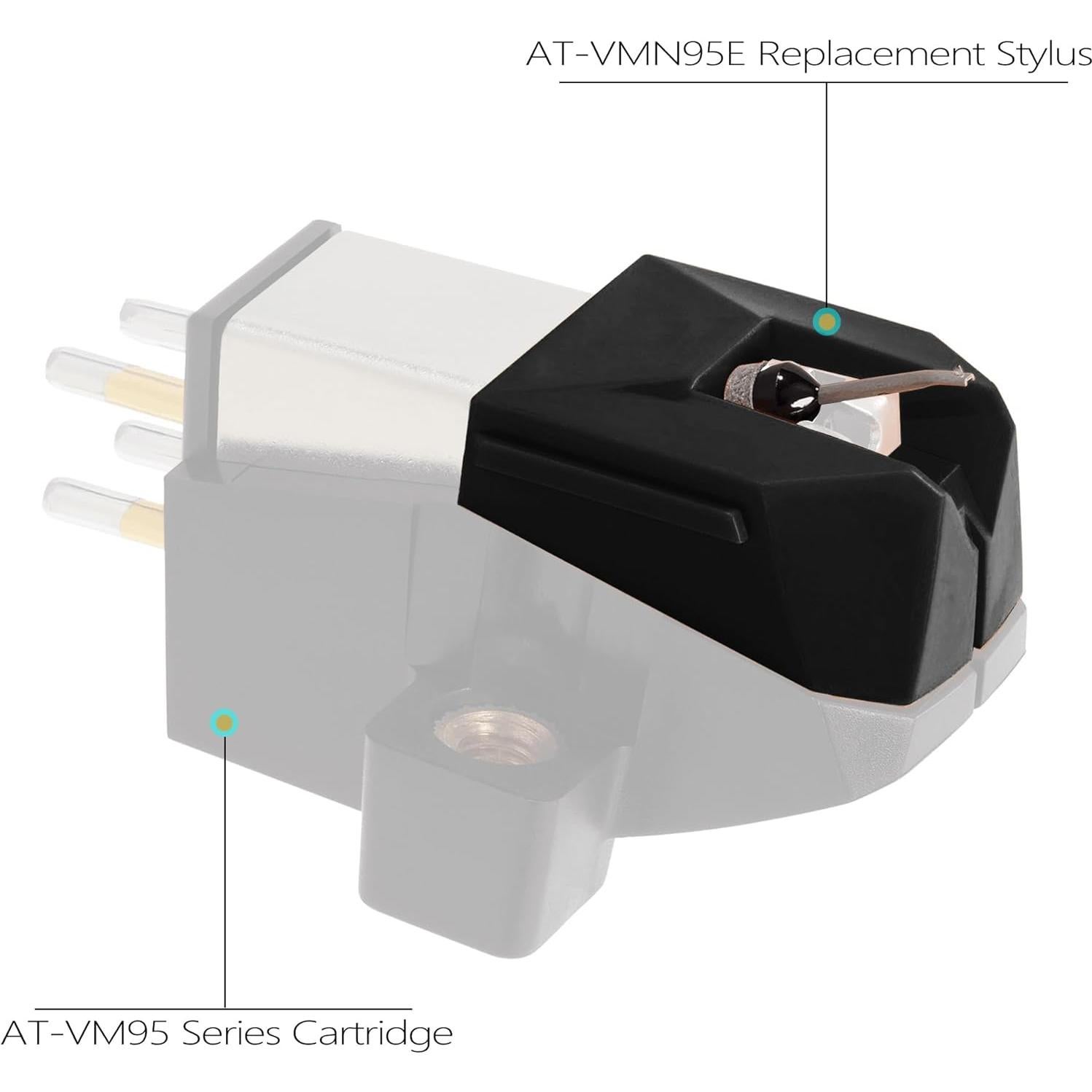 Estiló de Reemplazo AT-VMN95E Audio Technica - Negro