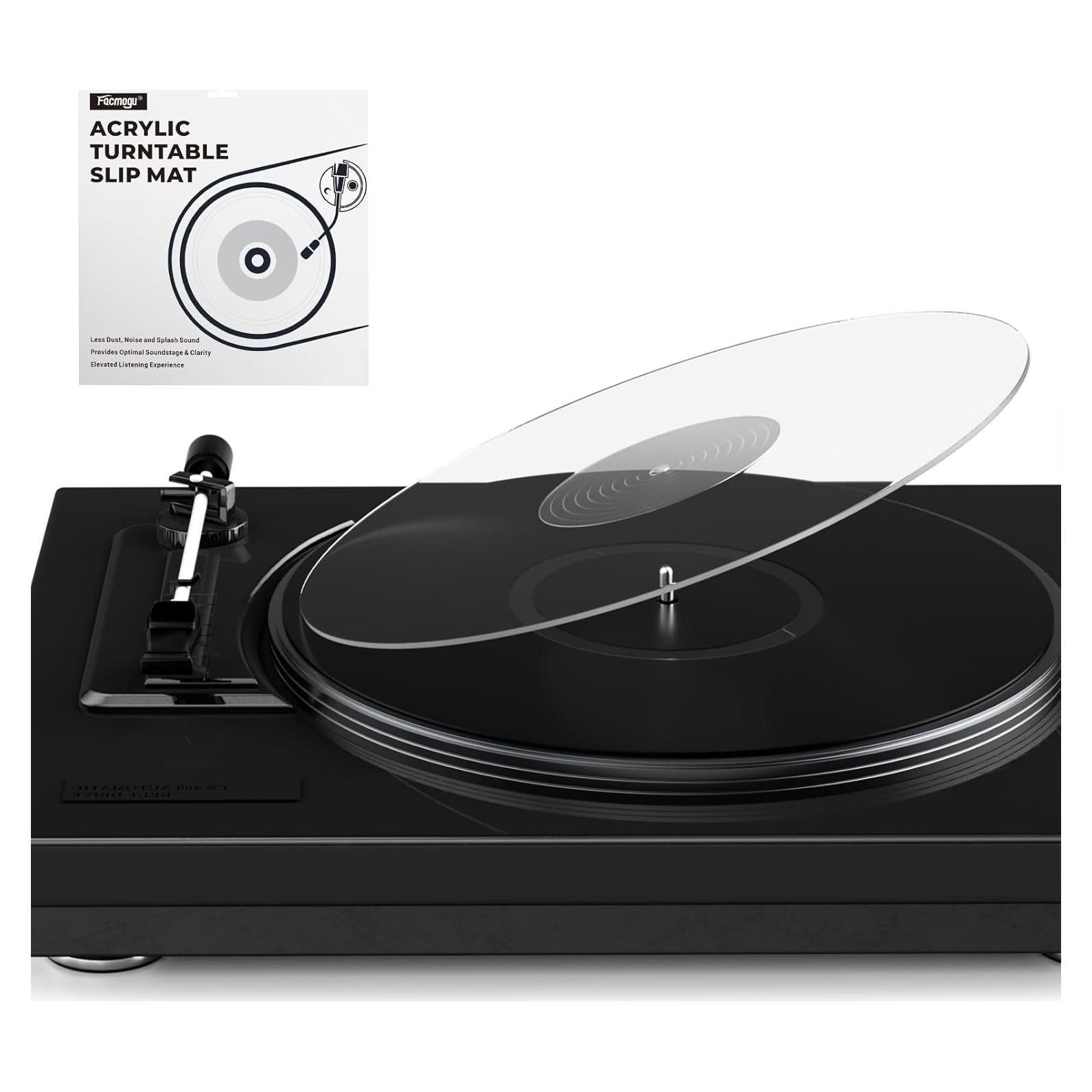 Alfombrilla de Acrílico Antideslizante Facmogu 3mm 30cm para Tocadiscos