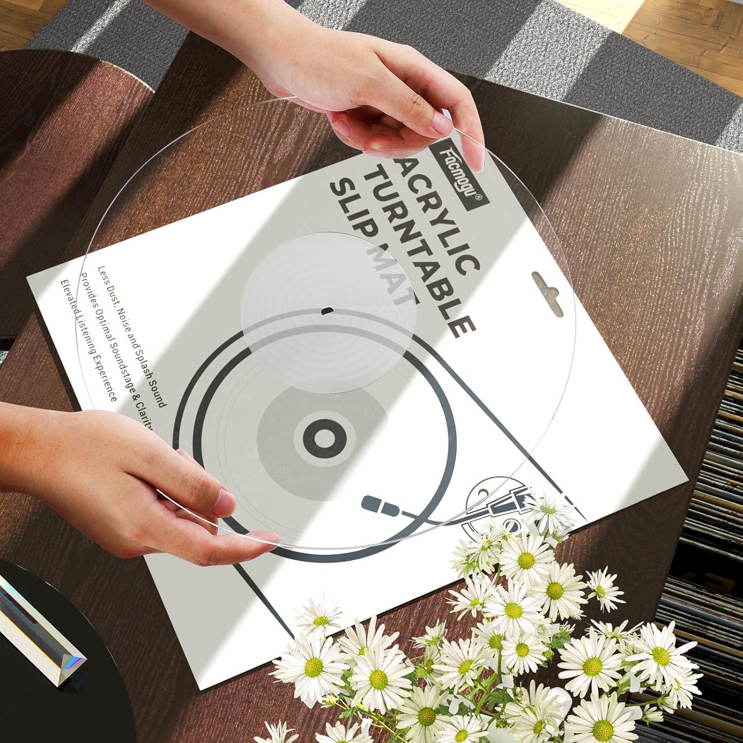 Alfombrilla de Acrílico Antideslizante Facmogu 3mm 30cm para Tocadiscos