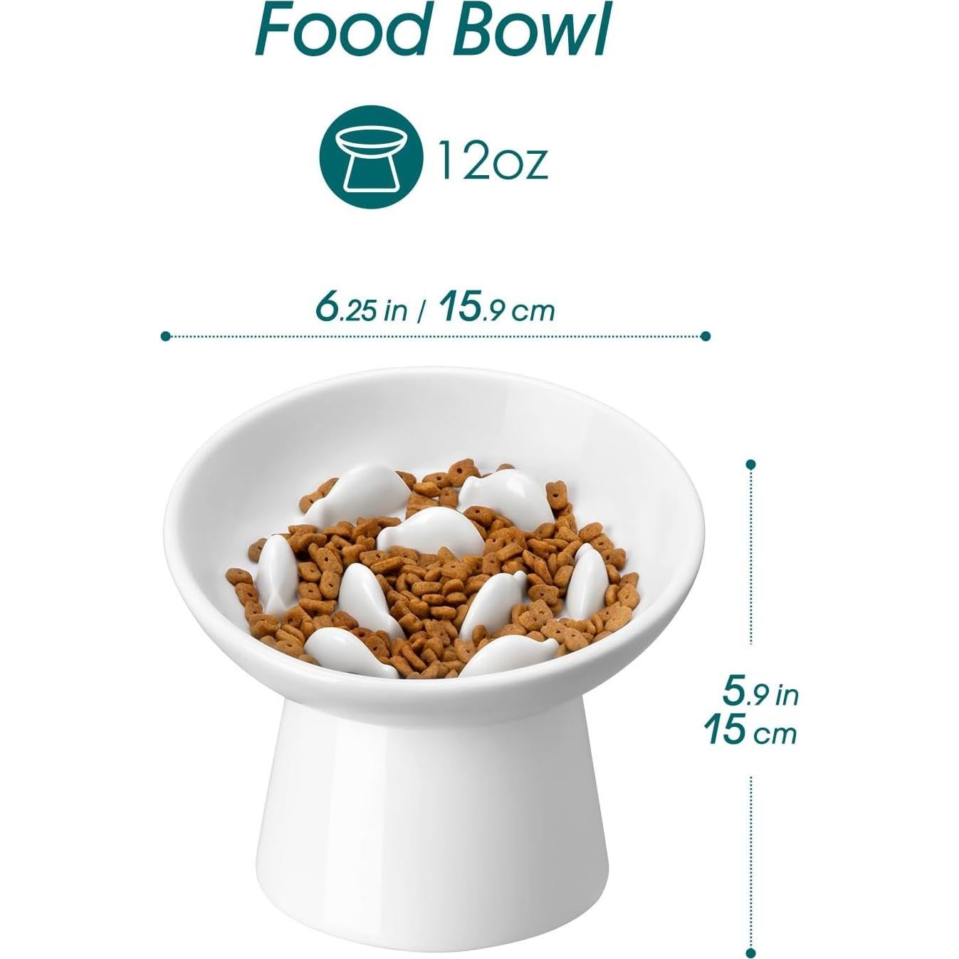 Tazón Antideslizante para Gatos vancasso 15.75 cm Blanco