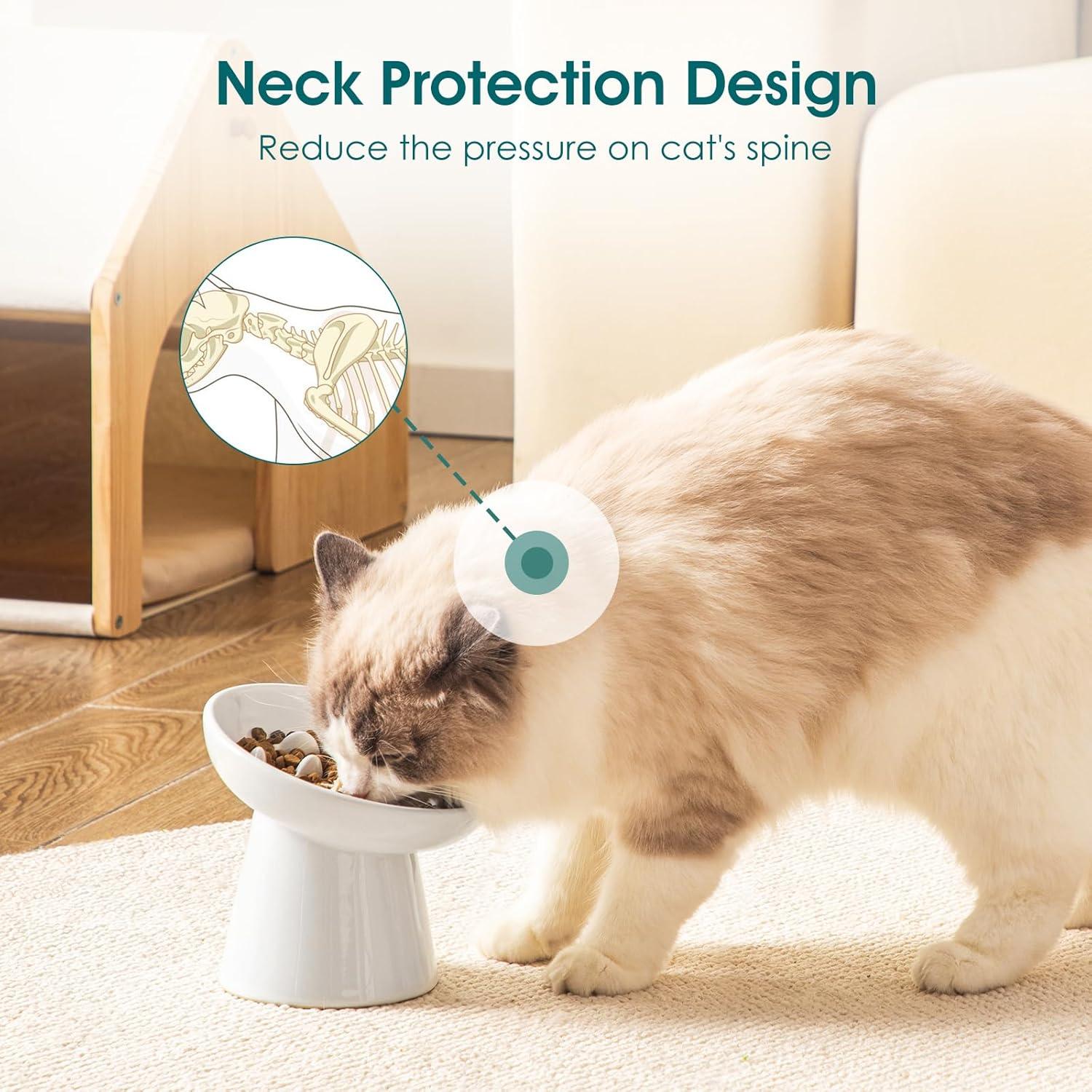 Tazón Antideslizante para Gatos vancasso 15.75 cm Blanco