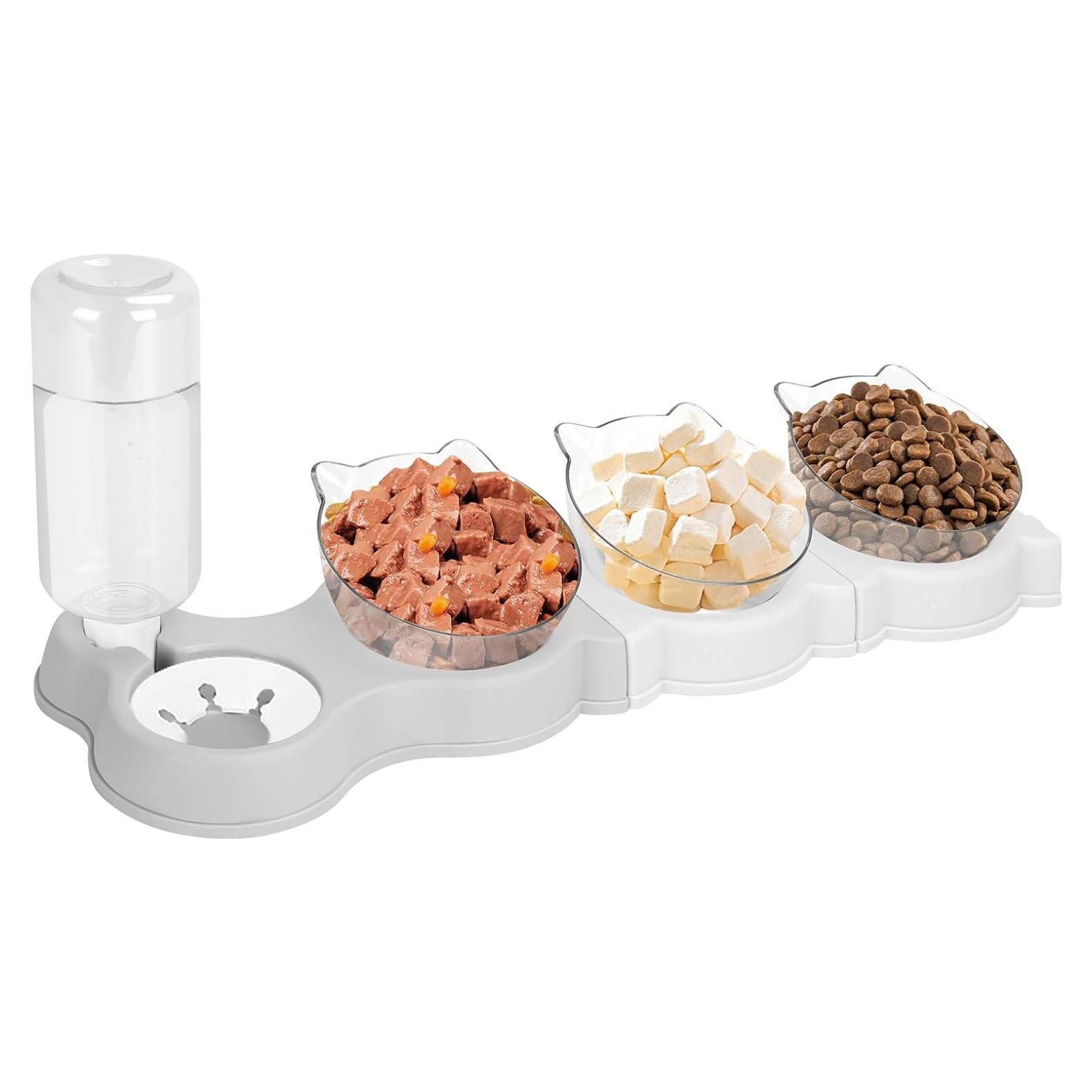 Plato para Gatos Yummy Sam 4 en 1 con Dispensador de Agua