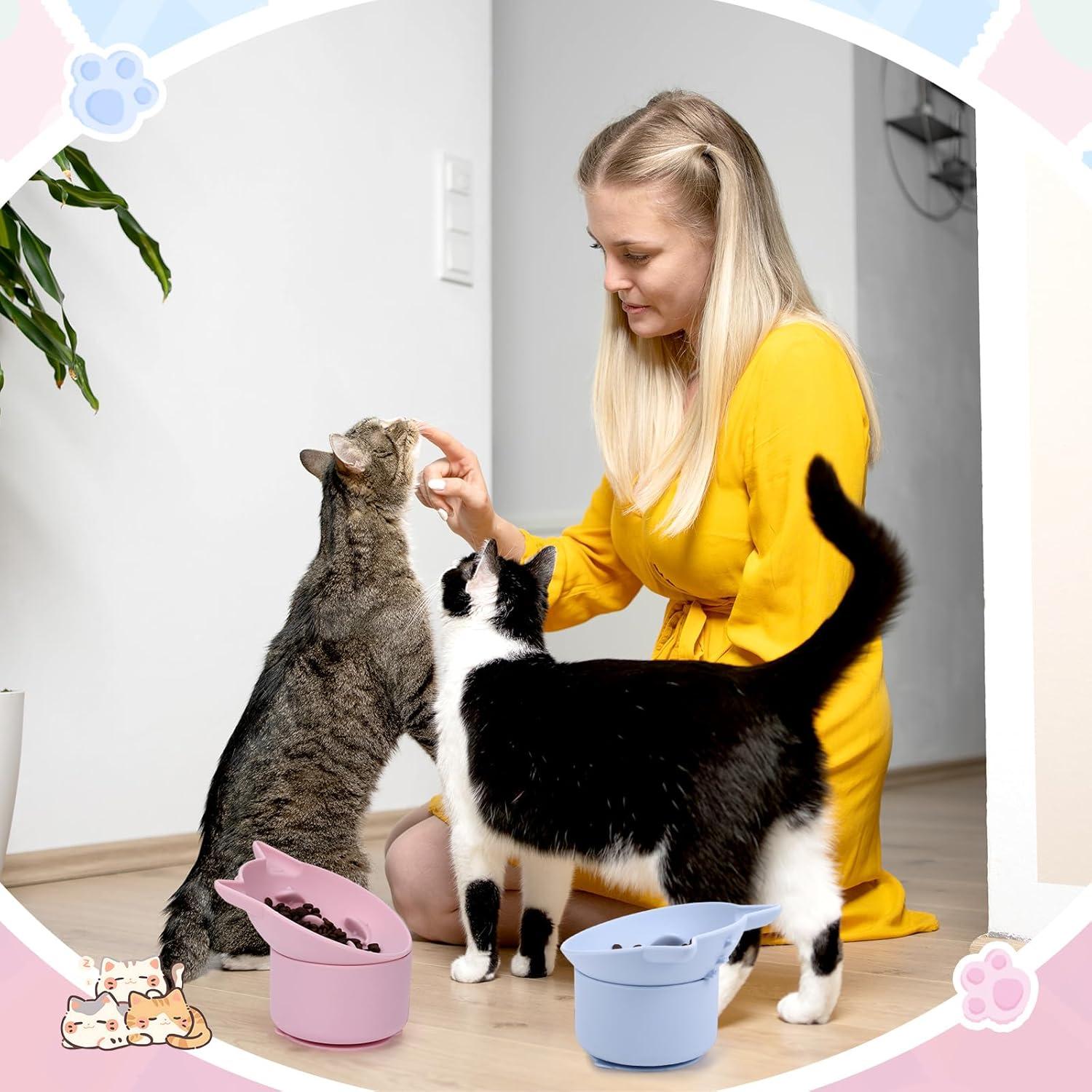 Comederos Lentos de Silicona Funnymoom para Gatos - 2 Piezas