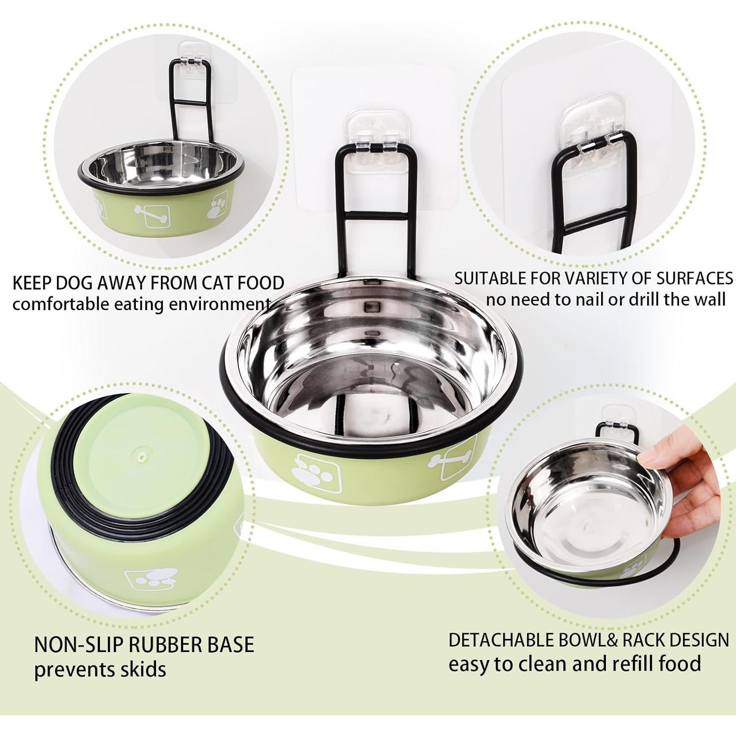 4 Cuencos Elevados para Gatos Trundisan Acero Inoxidable