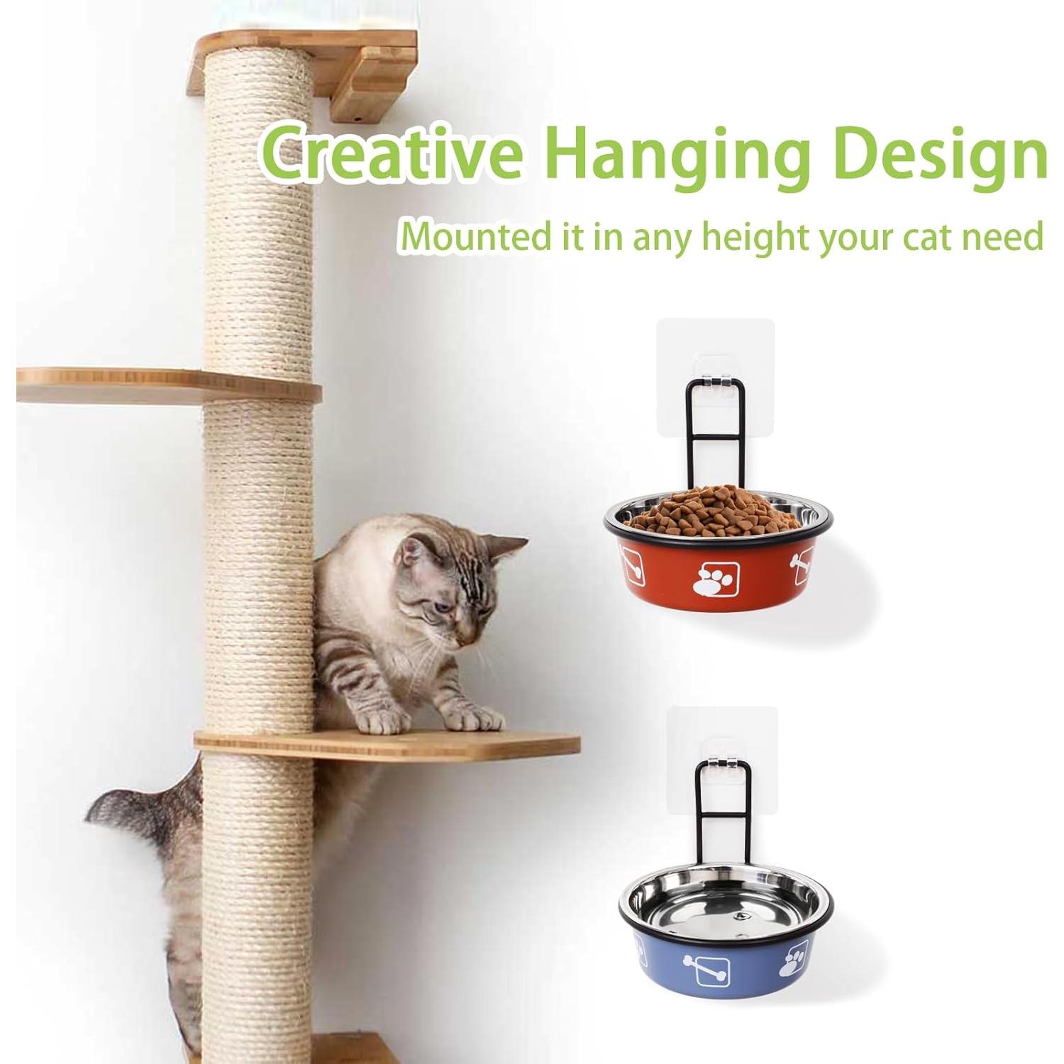 4 Cuencos Elevados para Gatos Trundisan Acero Inoxidable