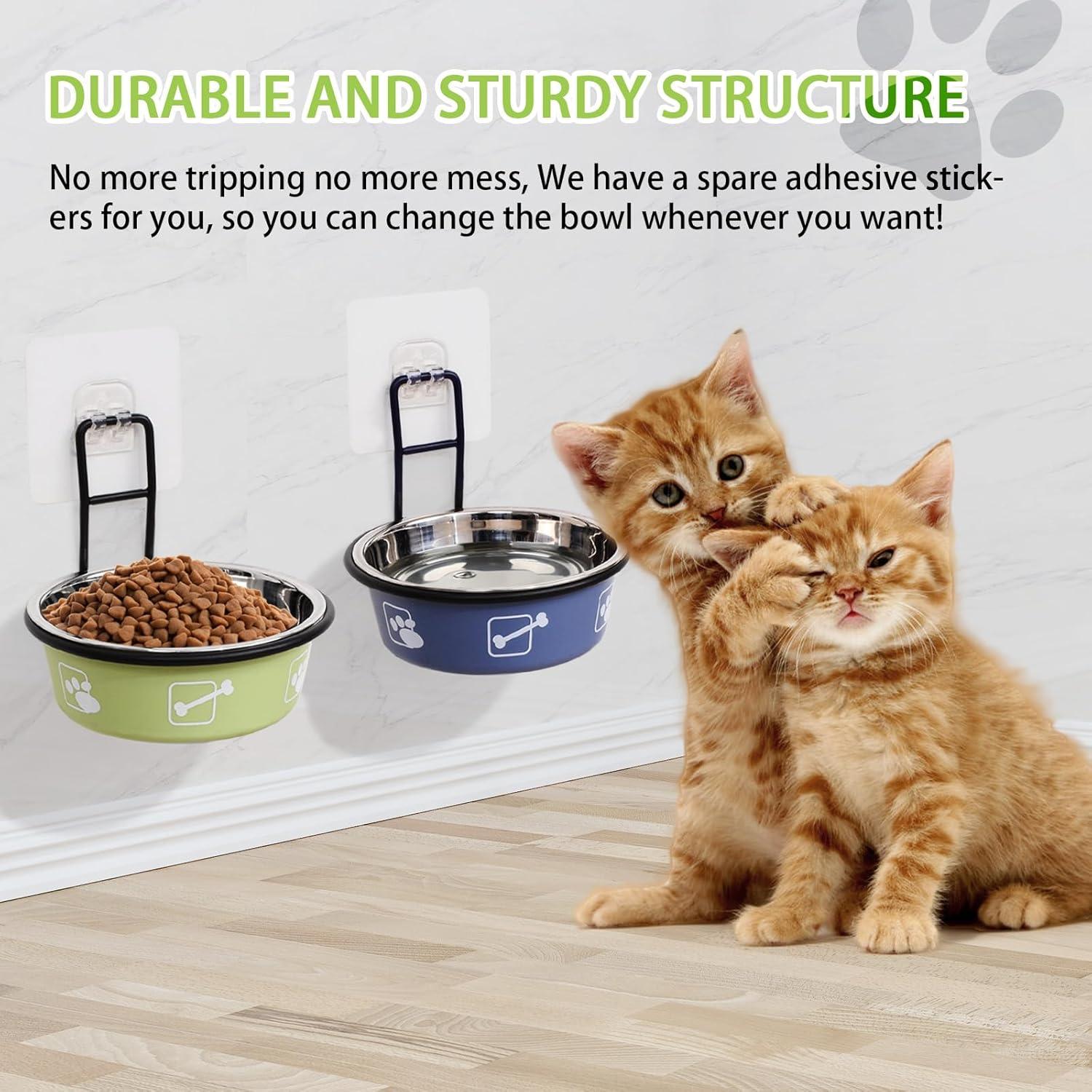 4 Cuencos Elevados para Gatos Trundisan Acero Inoxidable