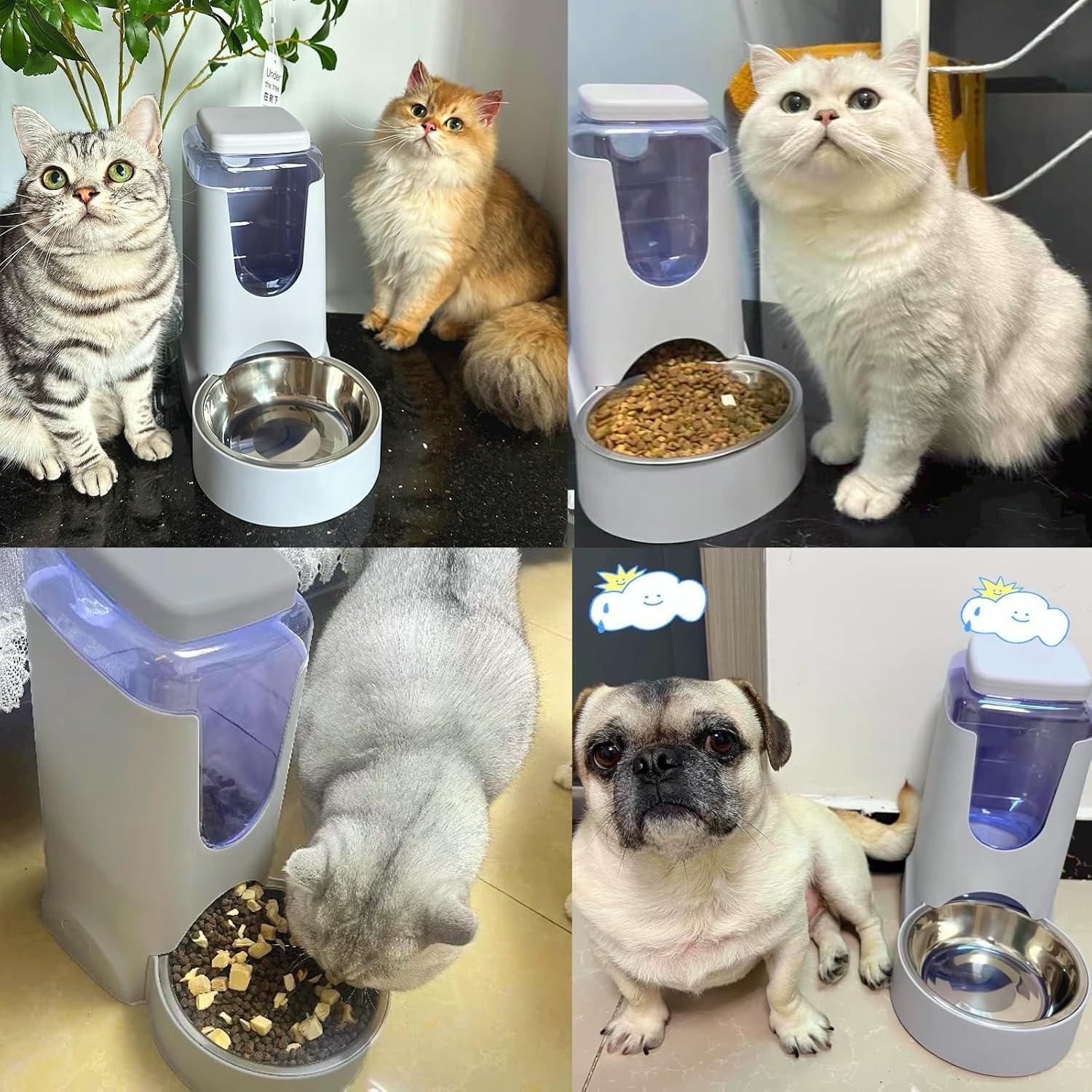 Comedero Gravitacional Hamiledyi 2.8L Acero Inoxidable Gris