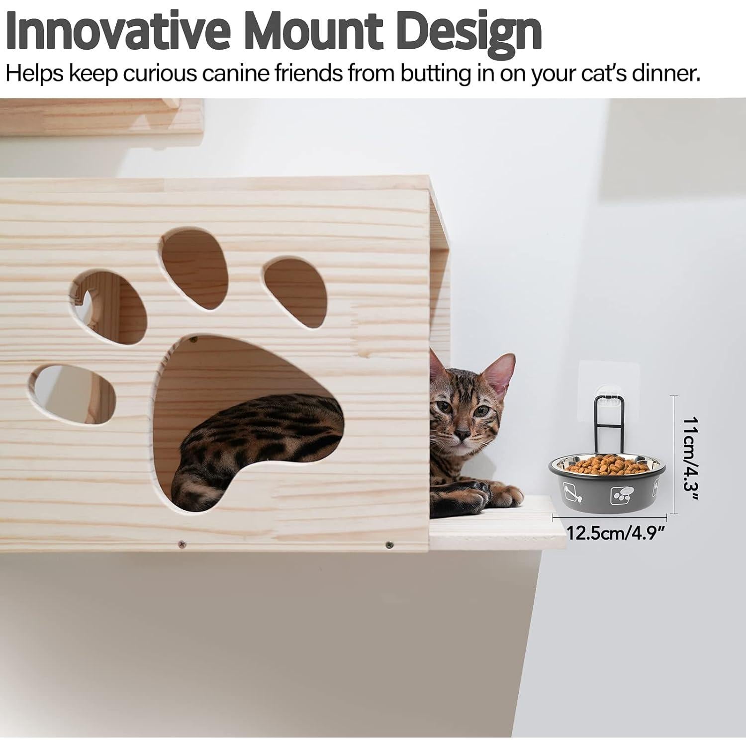 Tazones Elevados para Gatos Torlam de Acero Inoxidable Gris