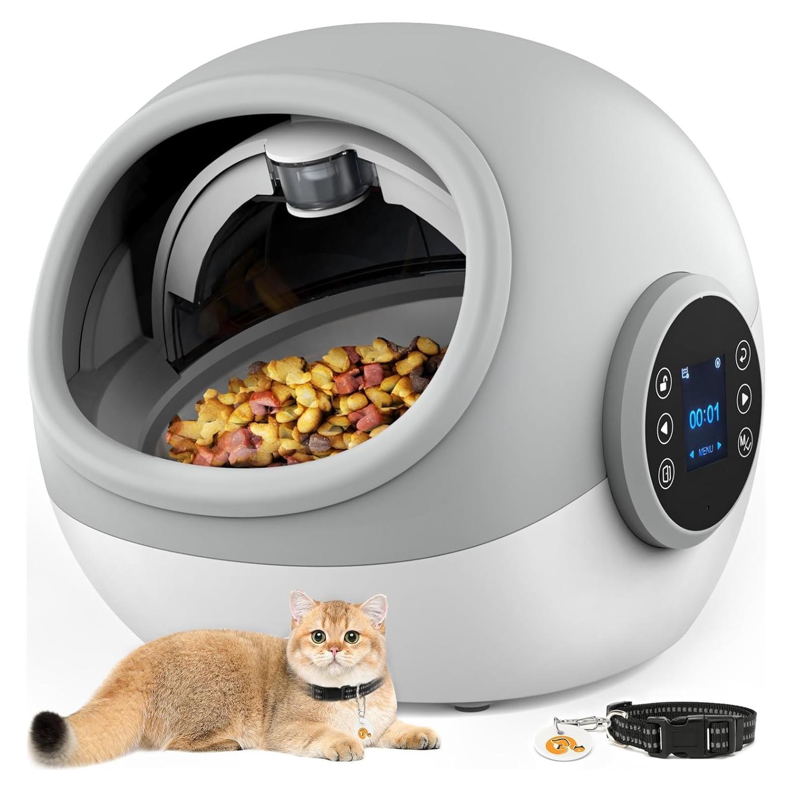 Comedero Automático RFID Lesotc para Gatos - Previene Robo de Comida