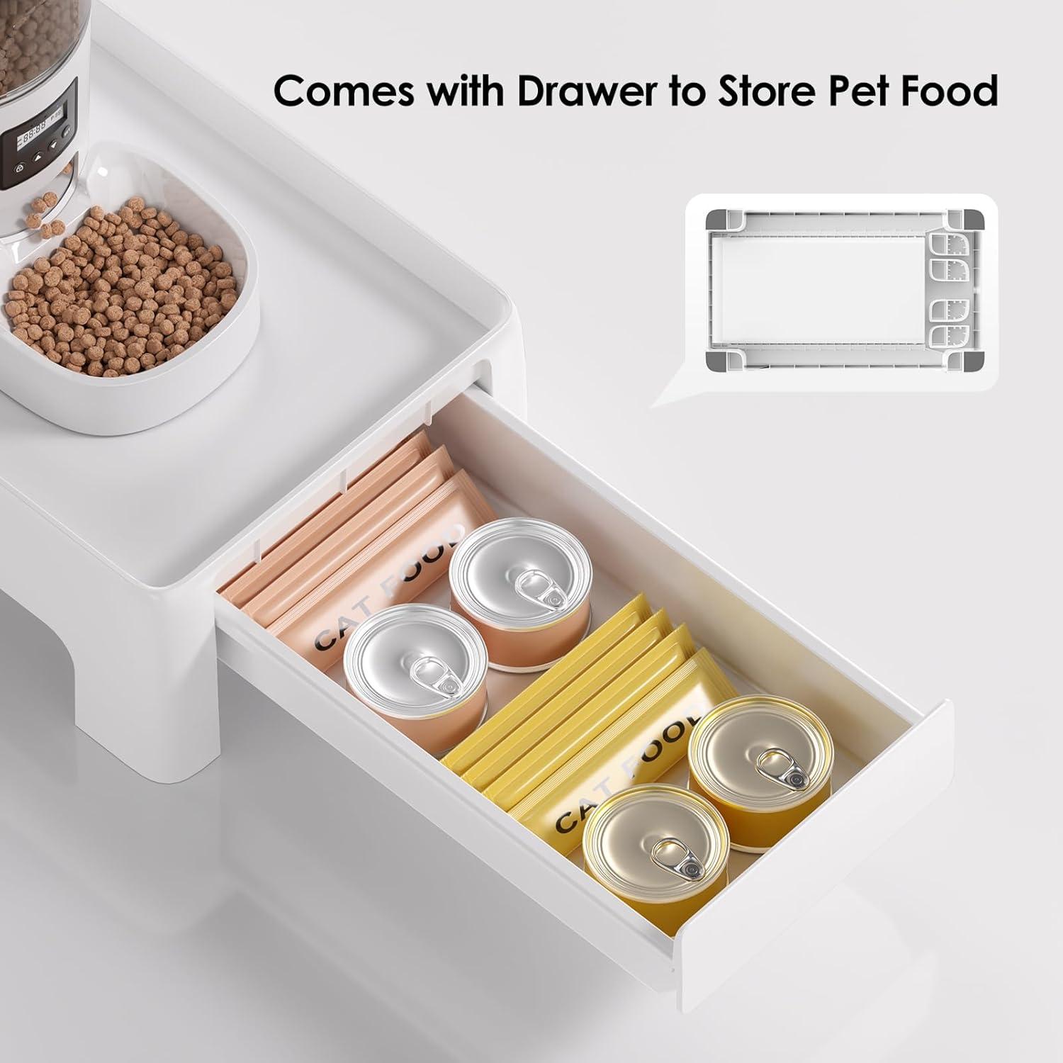 Soporte Elevado para Comida de Mascotas IMIPAW Ajustable