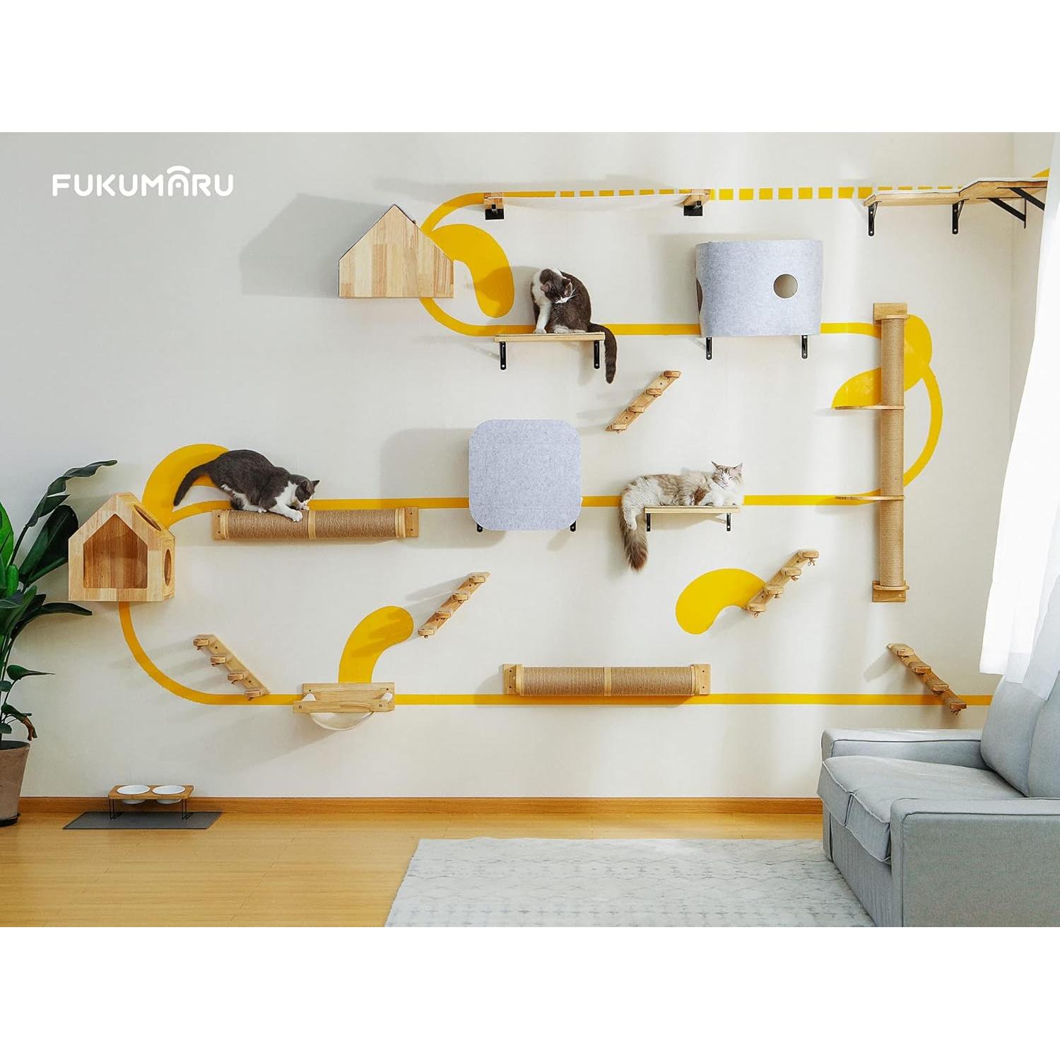 Poste Rascador para Gatos FUKUMARU 93 x 11.4 cm Madera Natural