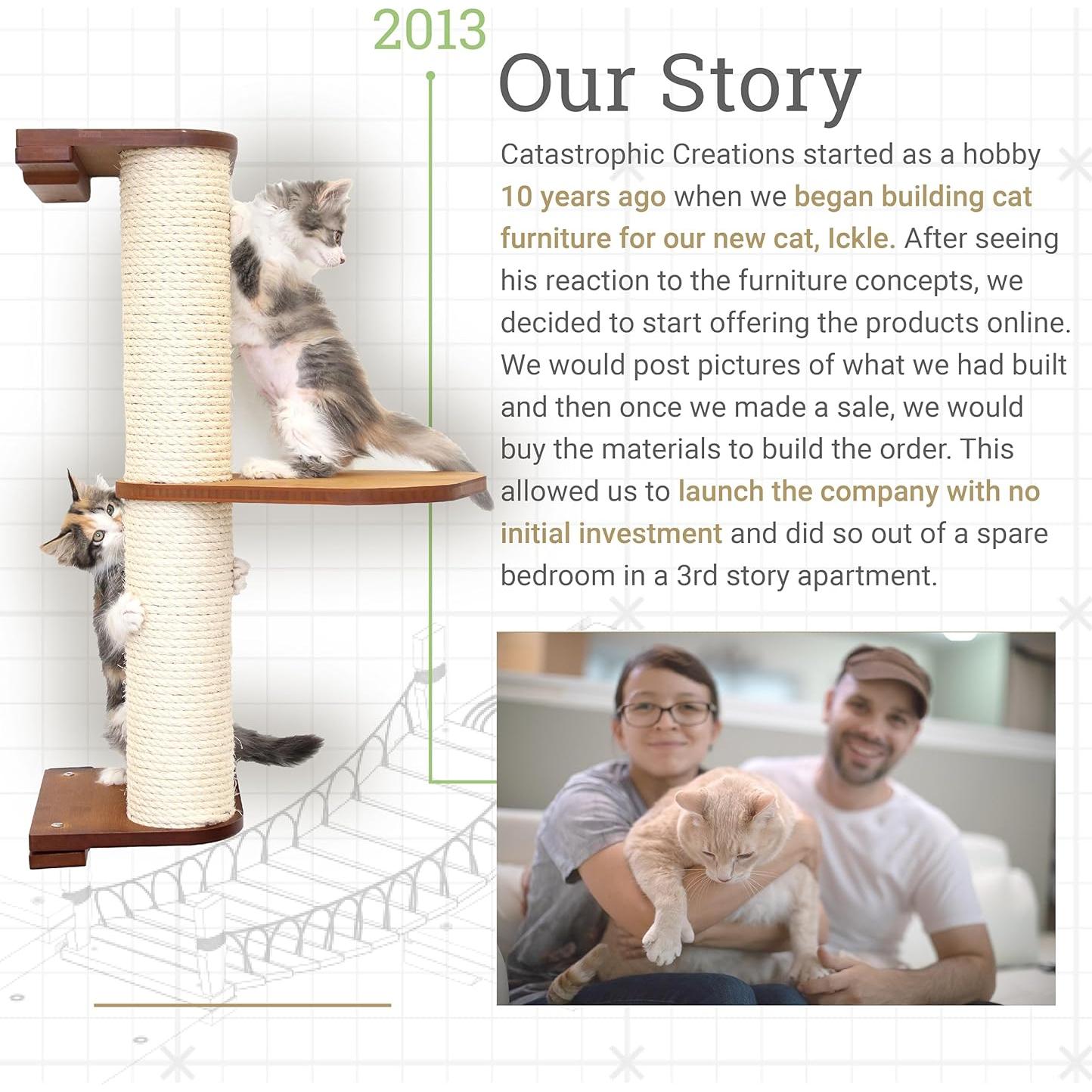 Estante Elevado para Comida de Gato Catastrophic Creations 21.6x27.9cm