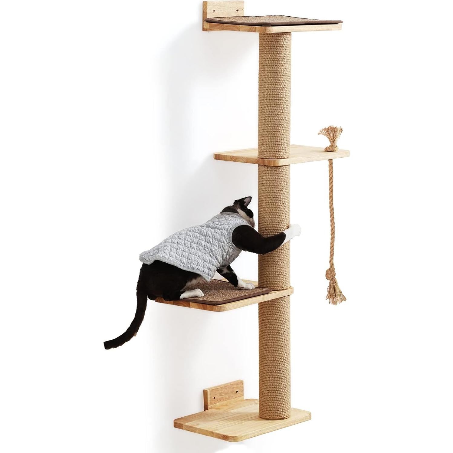 Árbol de Actividad para Gatos FUKUMARU 127 cm Madera Caucho