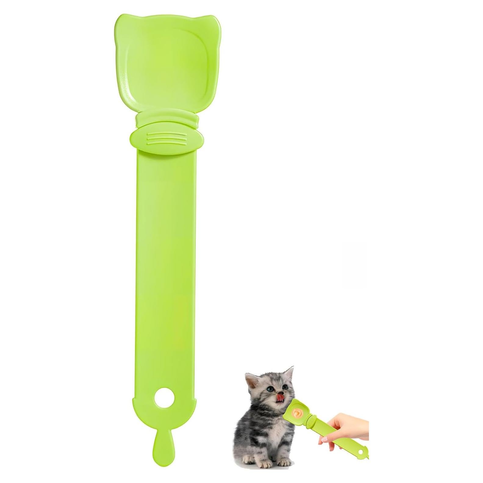 Cuchara de Alimentación para Gatos Qiifaiikooii - Verde, 32g