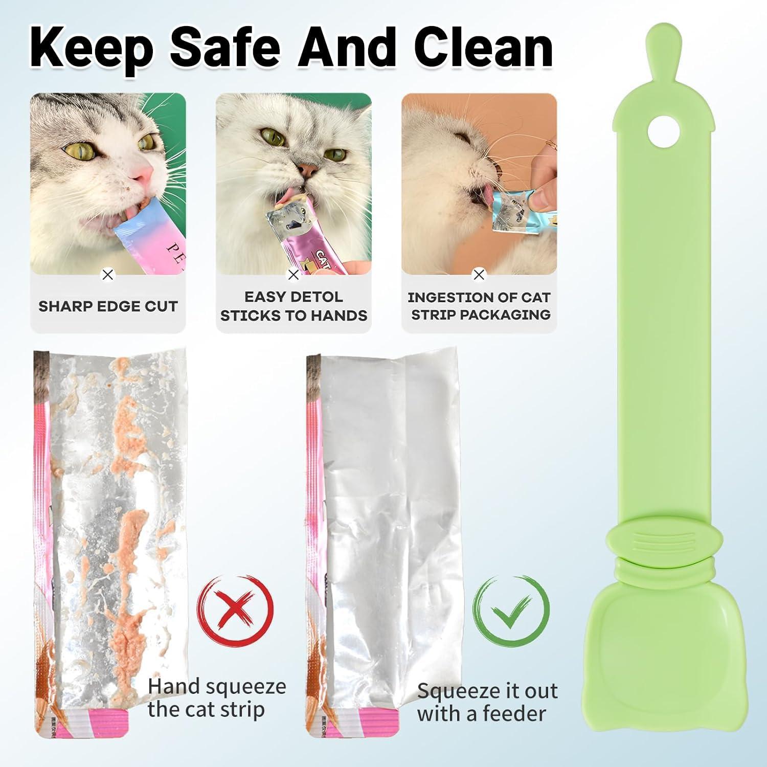 Cuchara de Alimentación para Gatos Qiifaiikooii - Verde, 32g