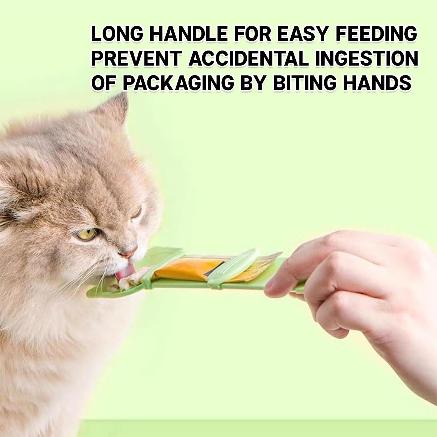 Cuchara de Alimentación para Gatos Qiifaiikooii - Verde, 32g