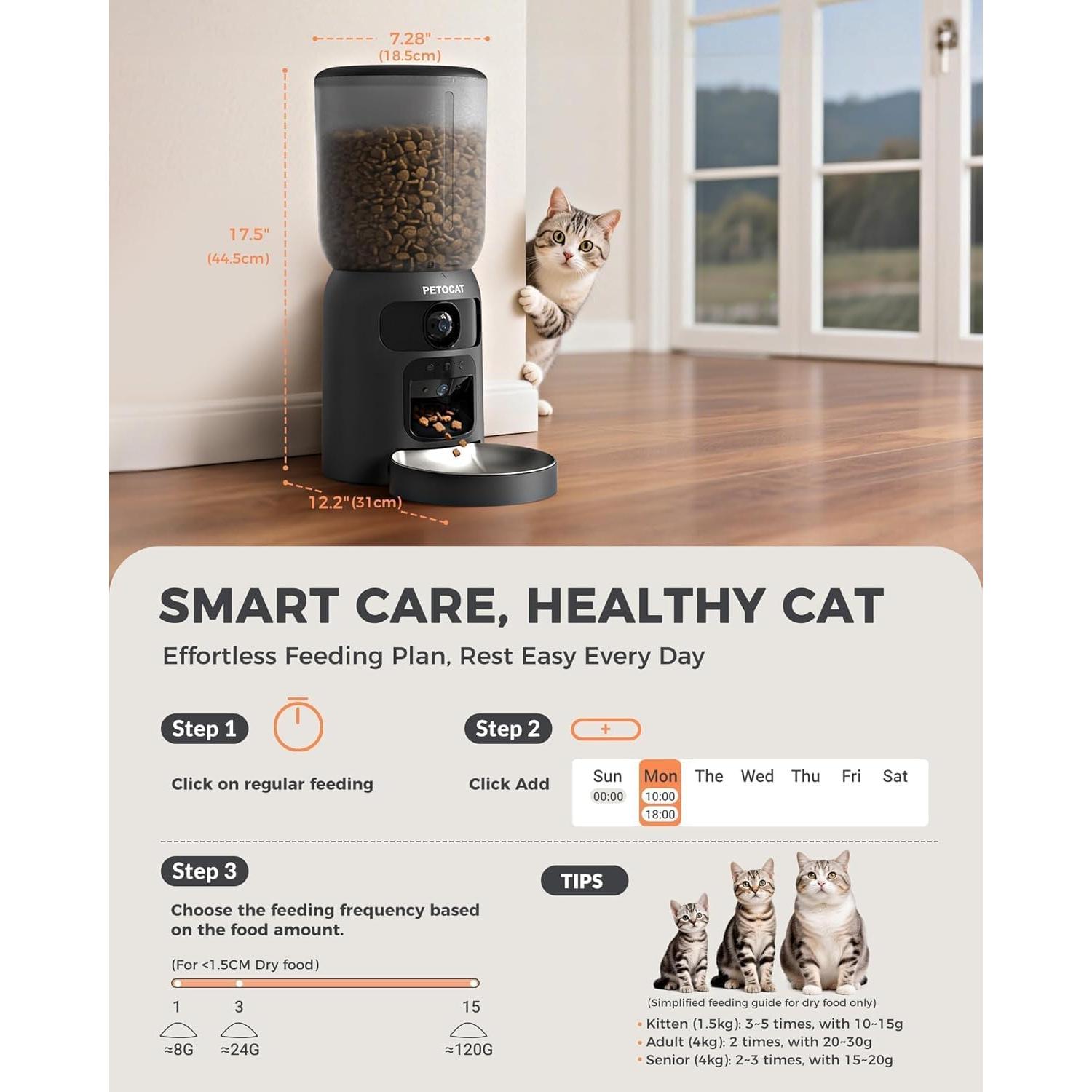 Comedero Automático PETLIBRO 6L con Doble Cámara HD 2K y Wi-Fi