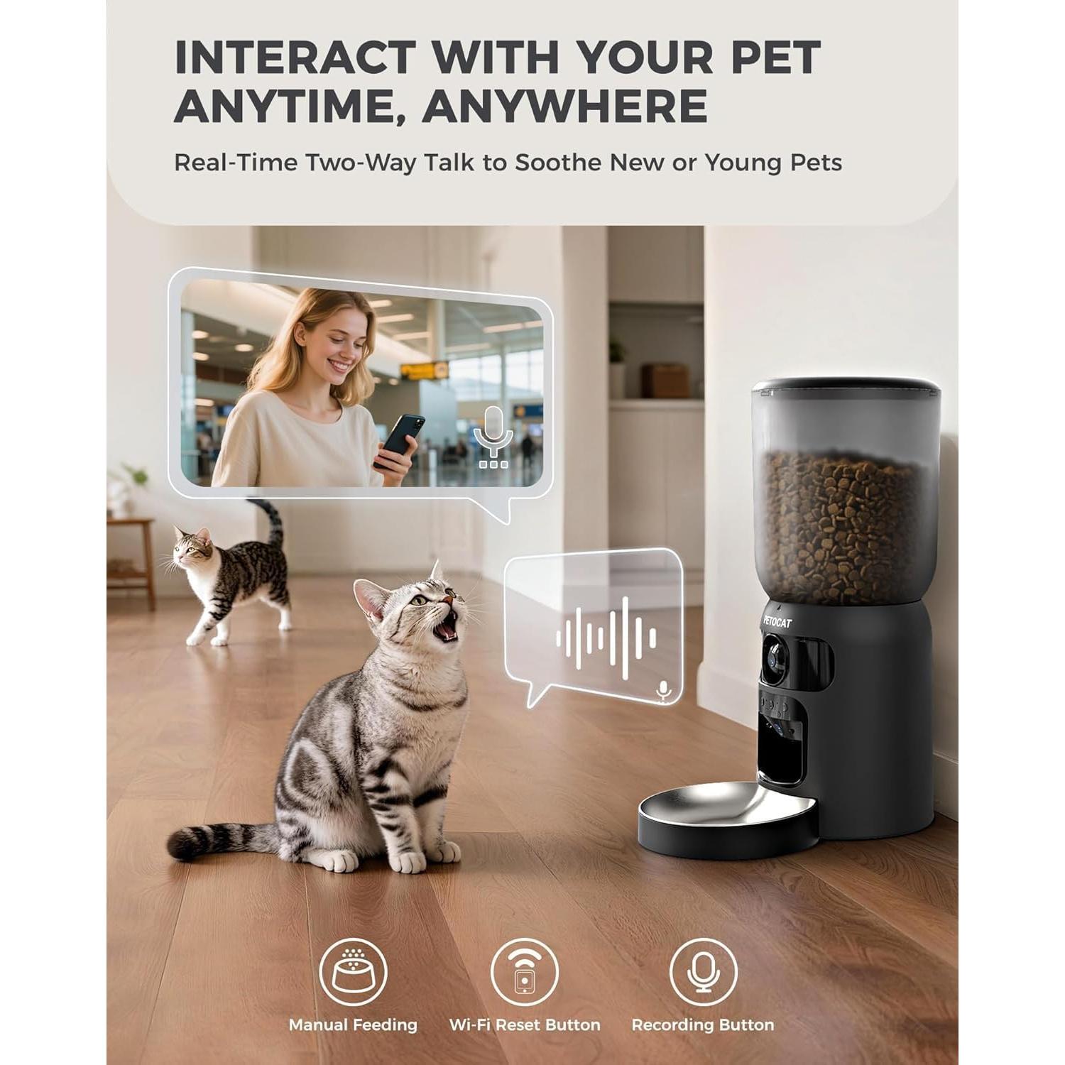 Comedero Automático PETLIBRO 6L con Doble Cámara HD 2K y Wi-Fi