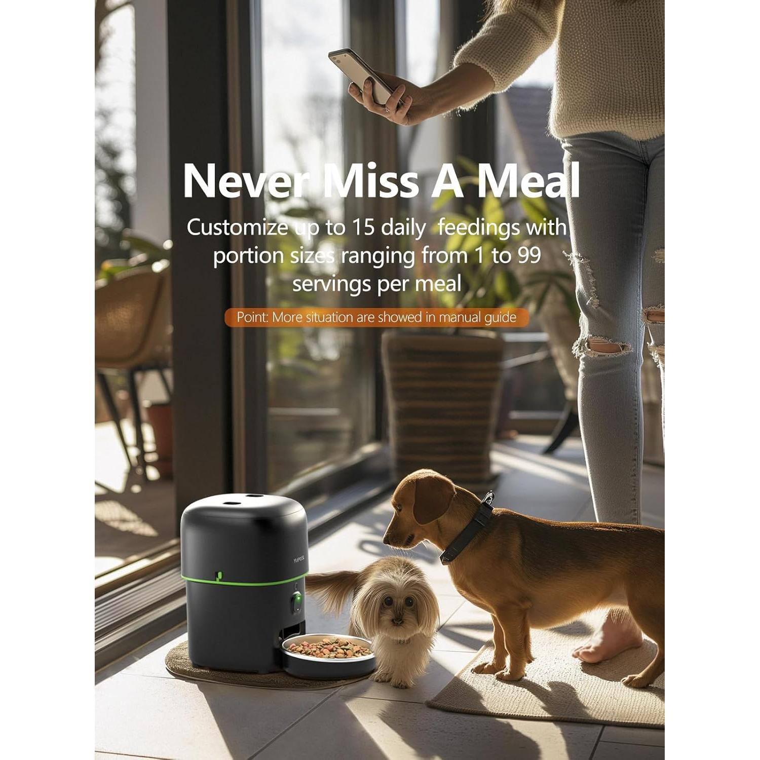 Comedero Automático para Gatos Yuposl 2L con Cámara HD y WiFi