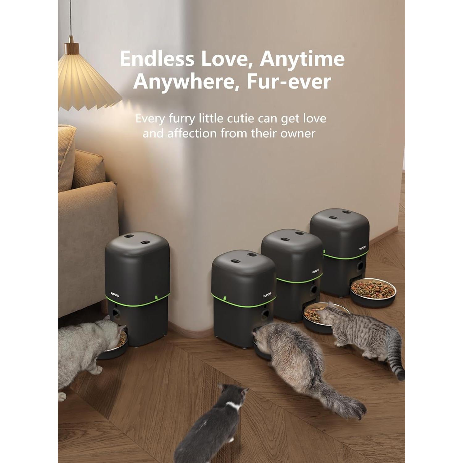 Comedero Automático para Gatos Yuposl 2L con Cámara HD y WiFi