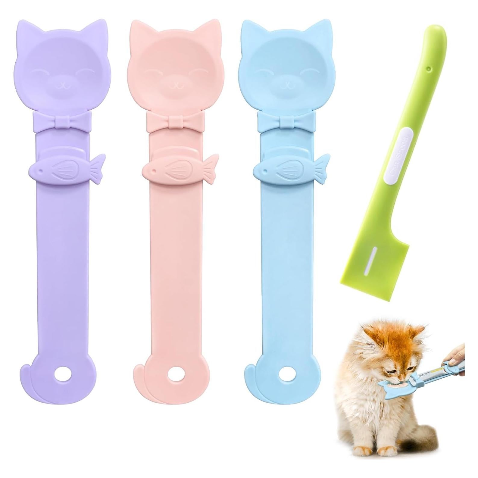 Cucharas para Alimentar Gatos Idepet 4 Pcs Multicolor