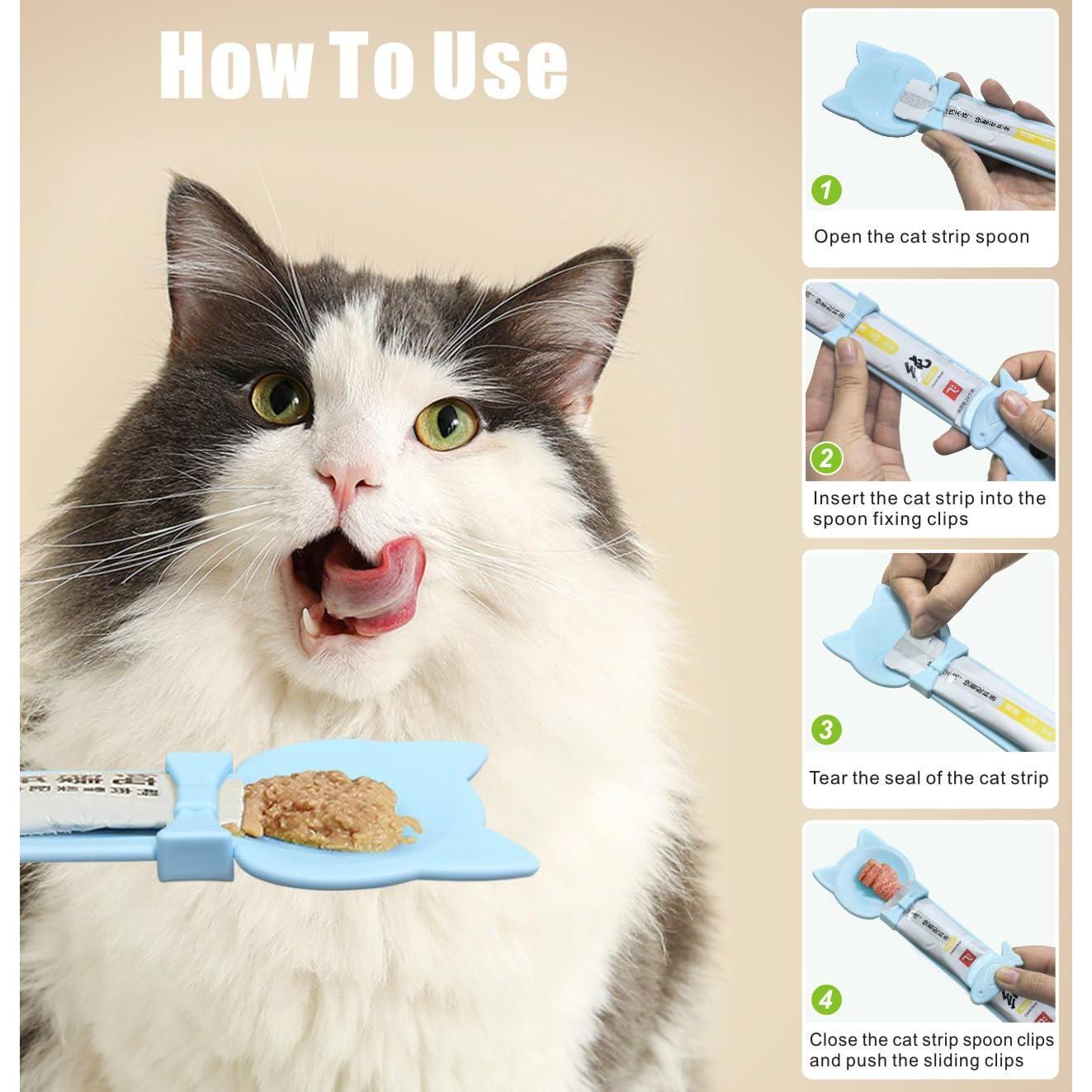 Cucharas para Alimentar Gatos Idepet 4 Pcs Multicolor