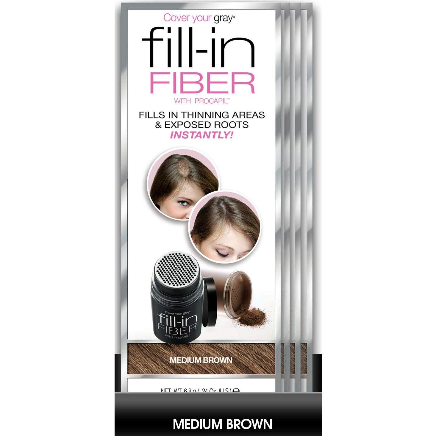 Fibras Relleno para Cabello Fisk Procapil Marrón Medio