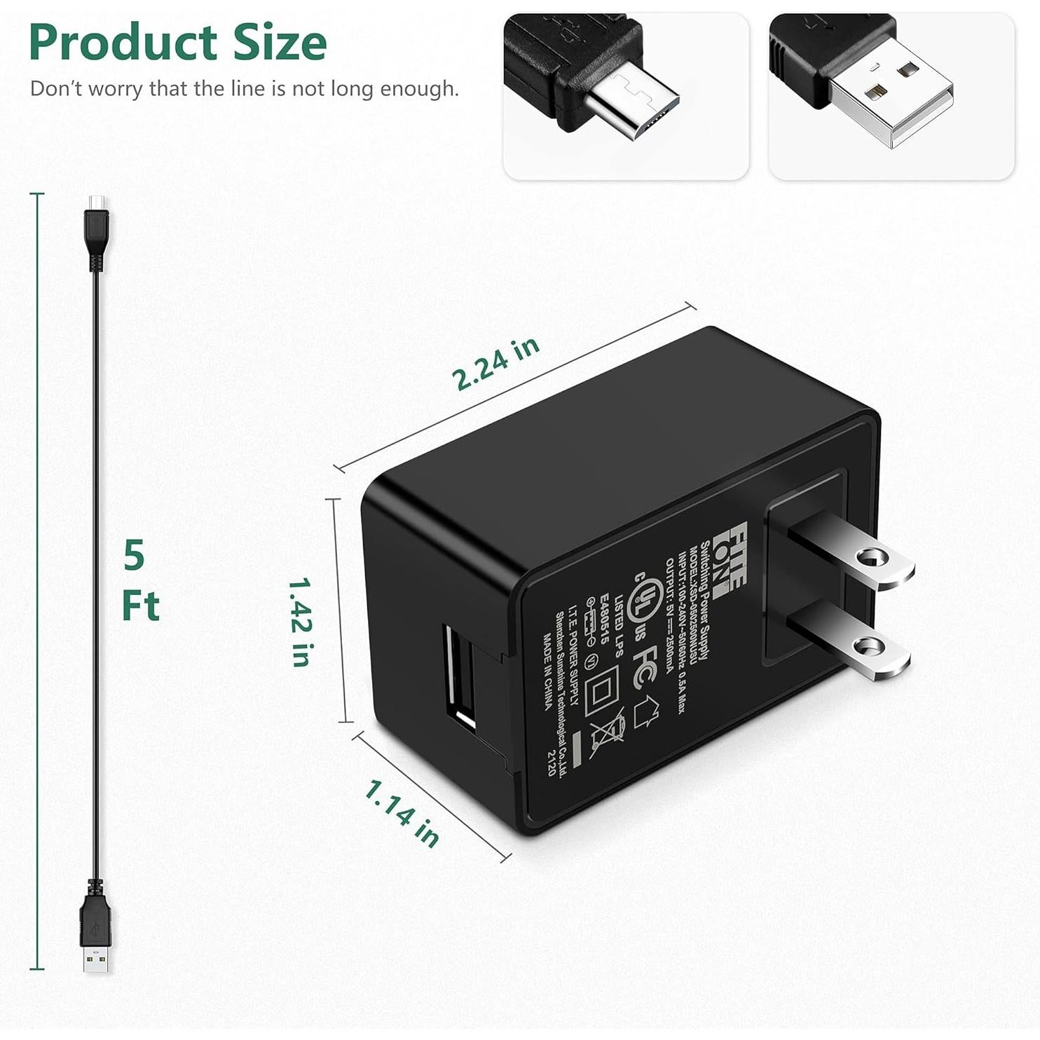 Adaptador de Energía USB 5V FITE ON para Comedero Automático