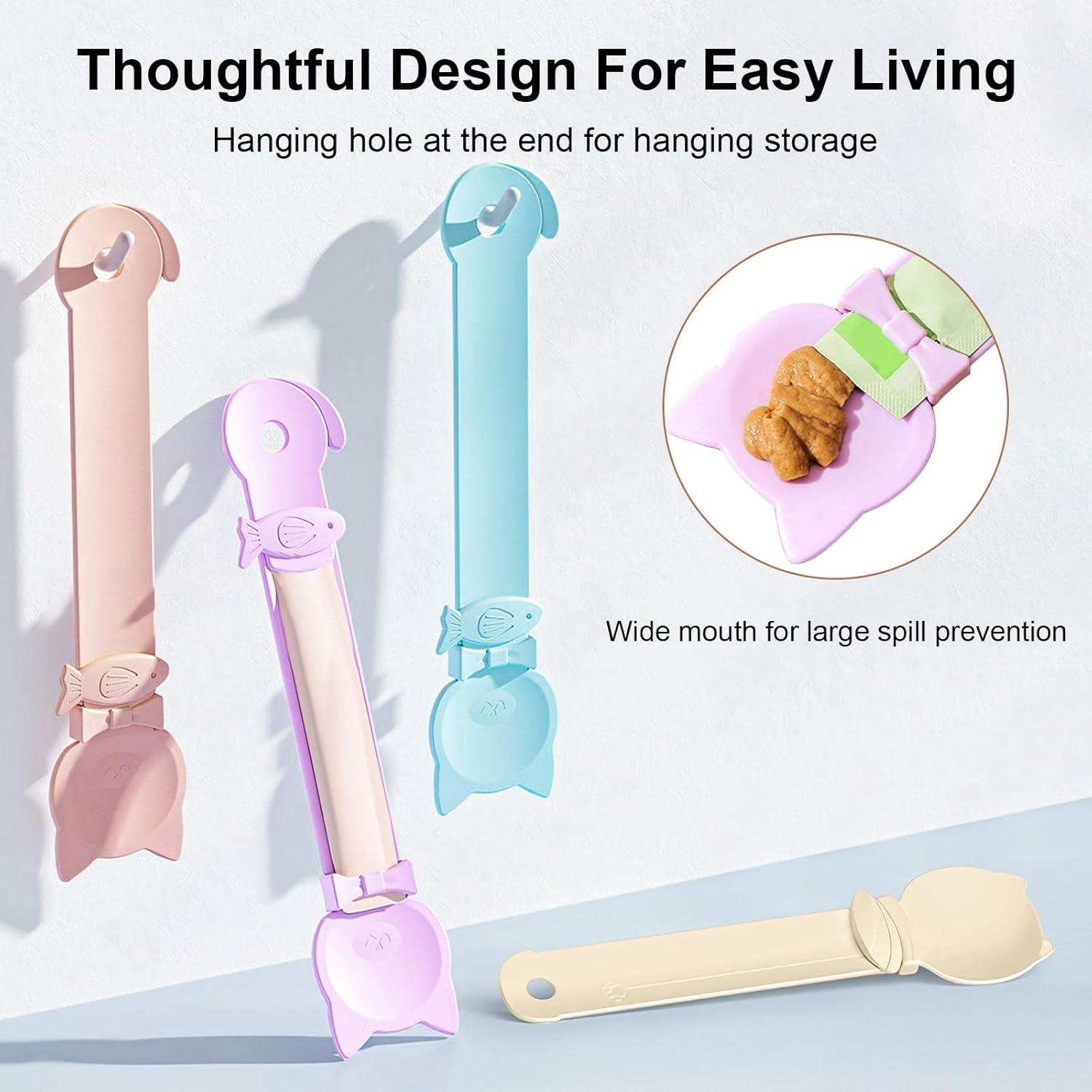 Cuchara de Alimentación para Gatos Aerbee 4PCS - Dispensador de Golosinas Exprimible