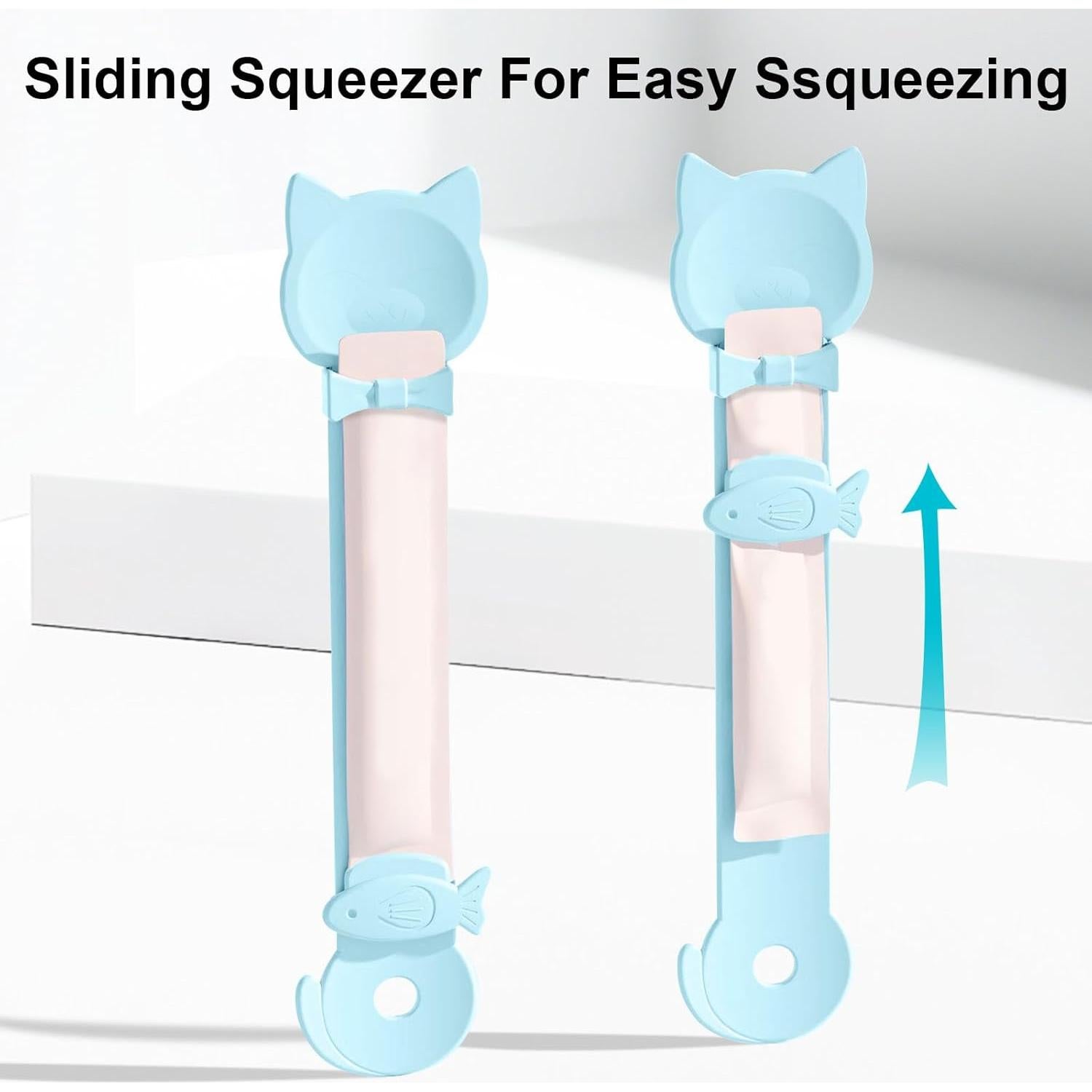 Cuchara de Alimentación para Gatos Aerbee 4PCS - Dispensador de Golosinas Exprimible