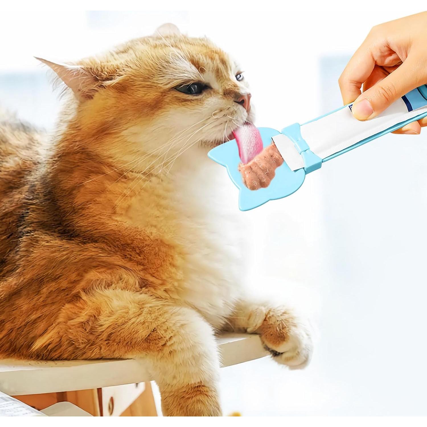 Cuchara de Alimentación para Gatos Aerbee 4PCS - Dispensador de Golosinas Exprimible